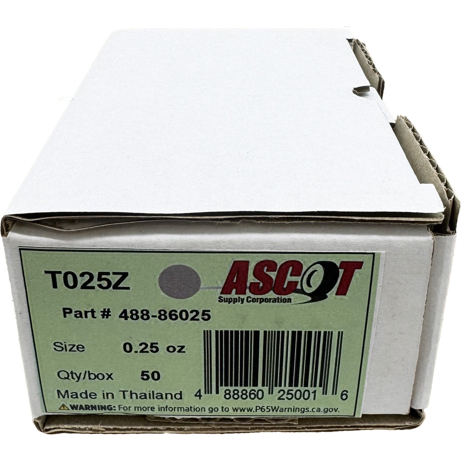Ascot T Style Coated Zinc Clip-On Wheel Weight .25oz - Box of 50