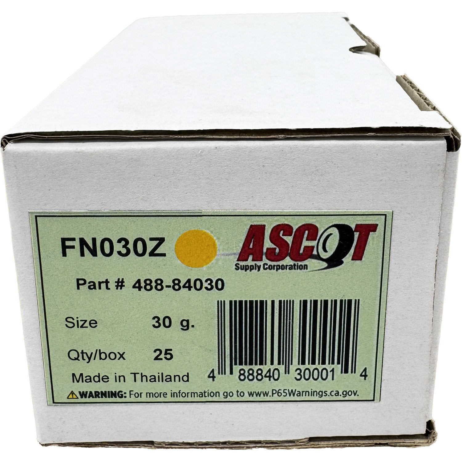 Ascot FN Style Coated Zinc Clip-On Wheel Weight 30 gm (1.00oz) - Box of 25