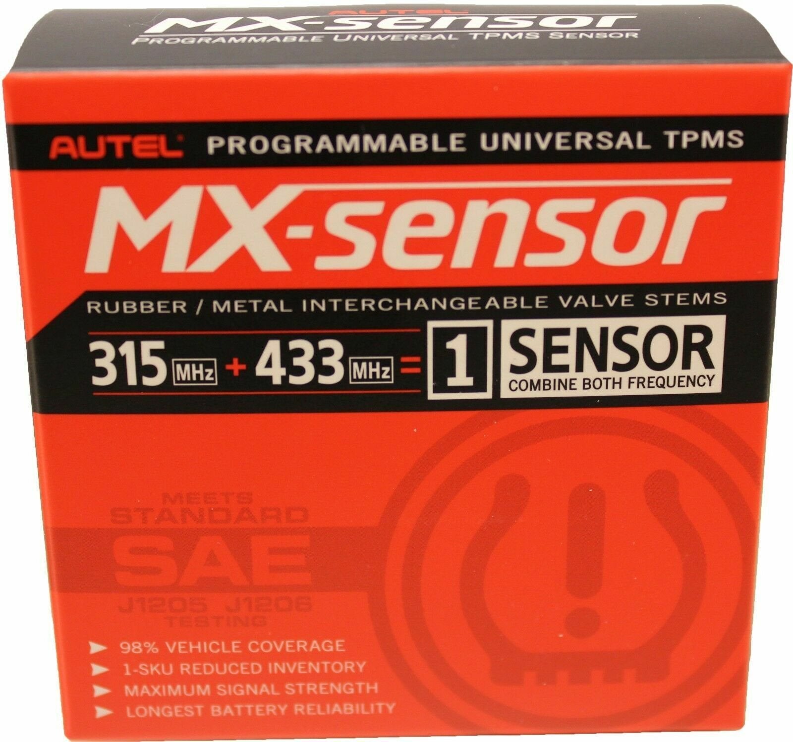 Autel MX-Sensor 315MHz and 433MHz TPMS Universal Programmable Sensor Pack of 4