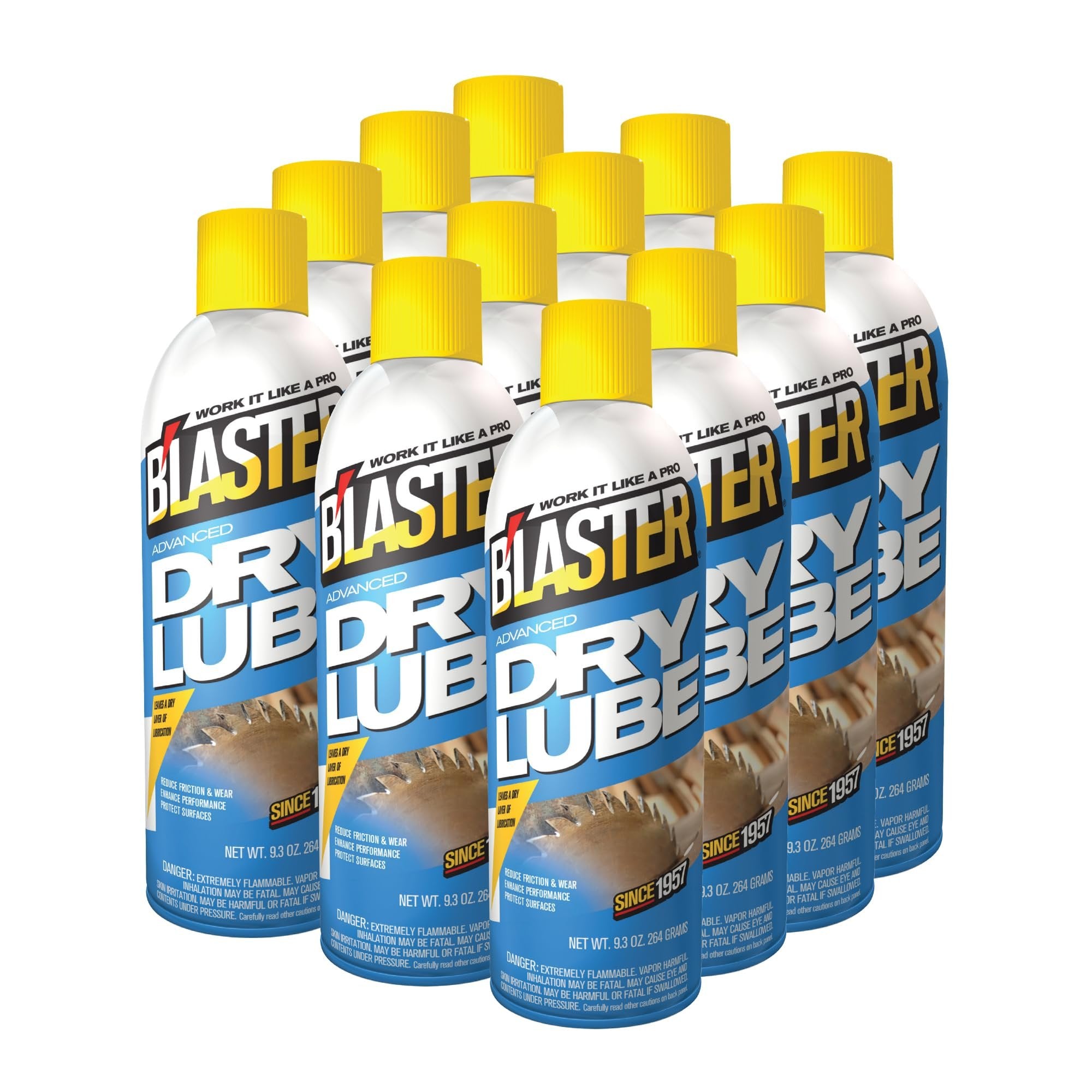 B'laster 16-TDL-12PK Advanced Dry Lube - 9.3oz Pack of 12