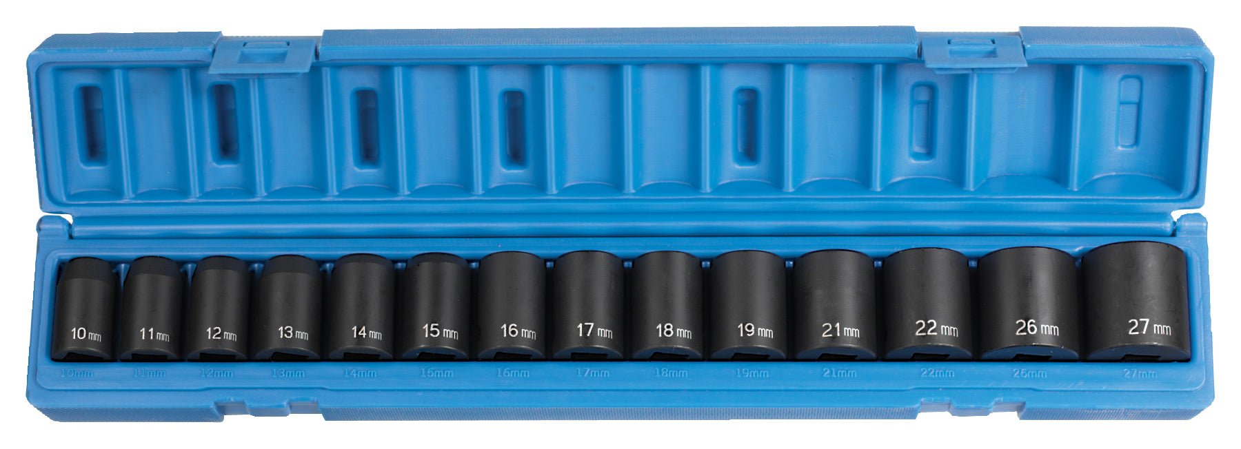 Grey Pneumatic 1412M 1/2'' Drive Standard Length Metric Set - 14 Piece