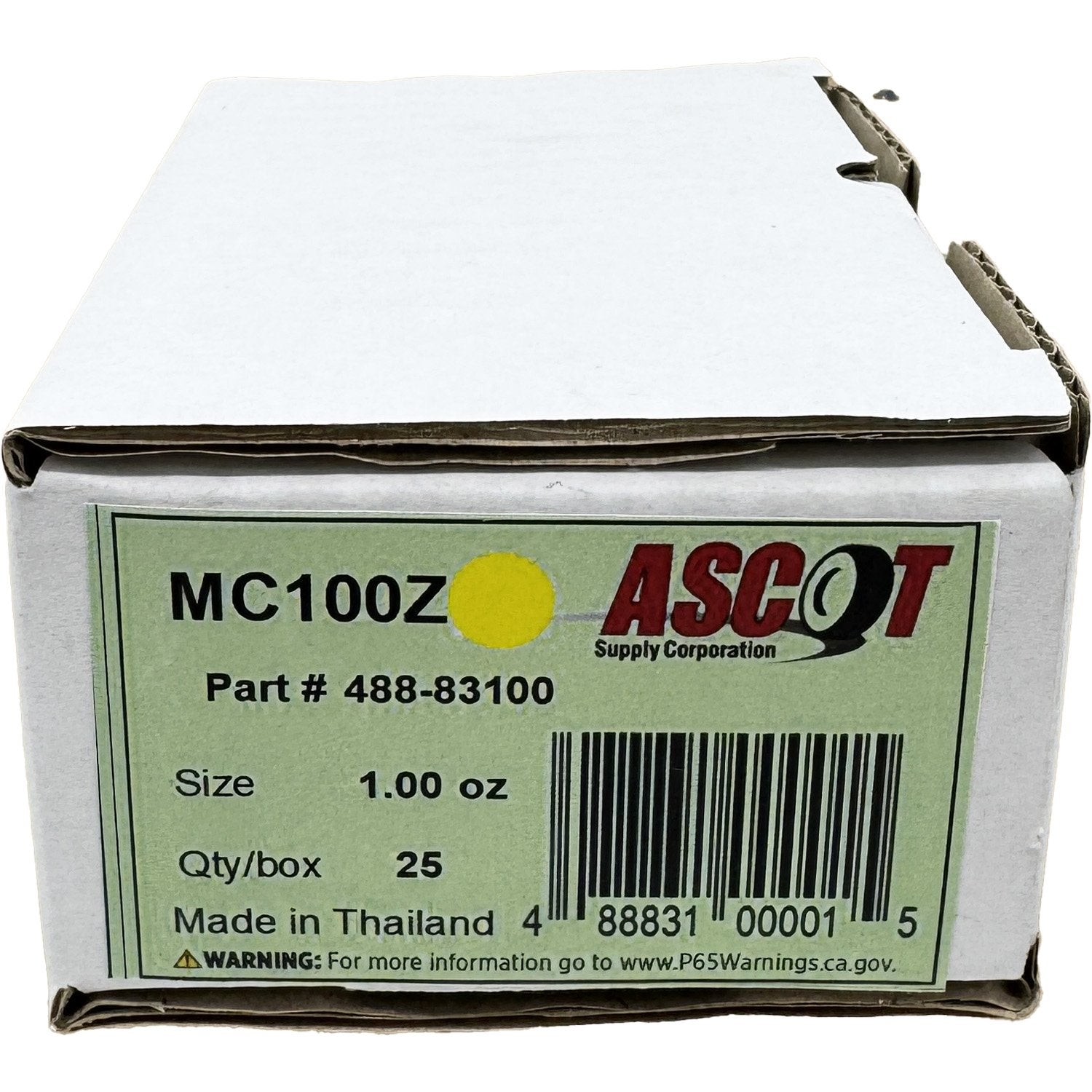 Ascot MC Style Coated Zinc Clip-On Wheel Weight 1.00oz - Box of 25