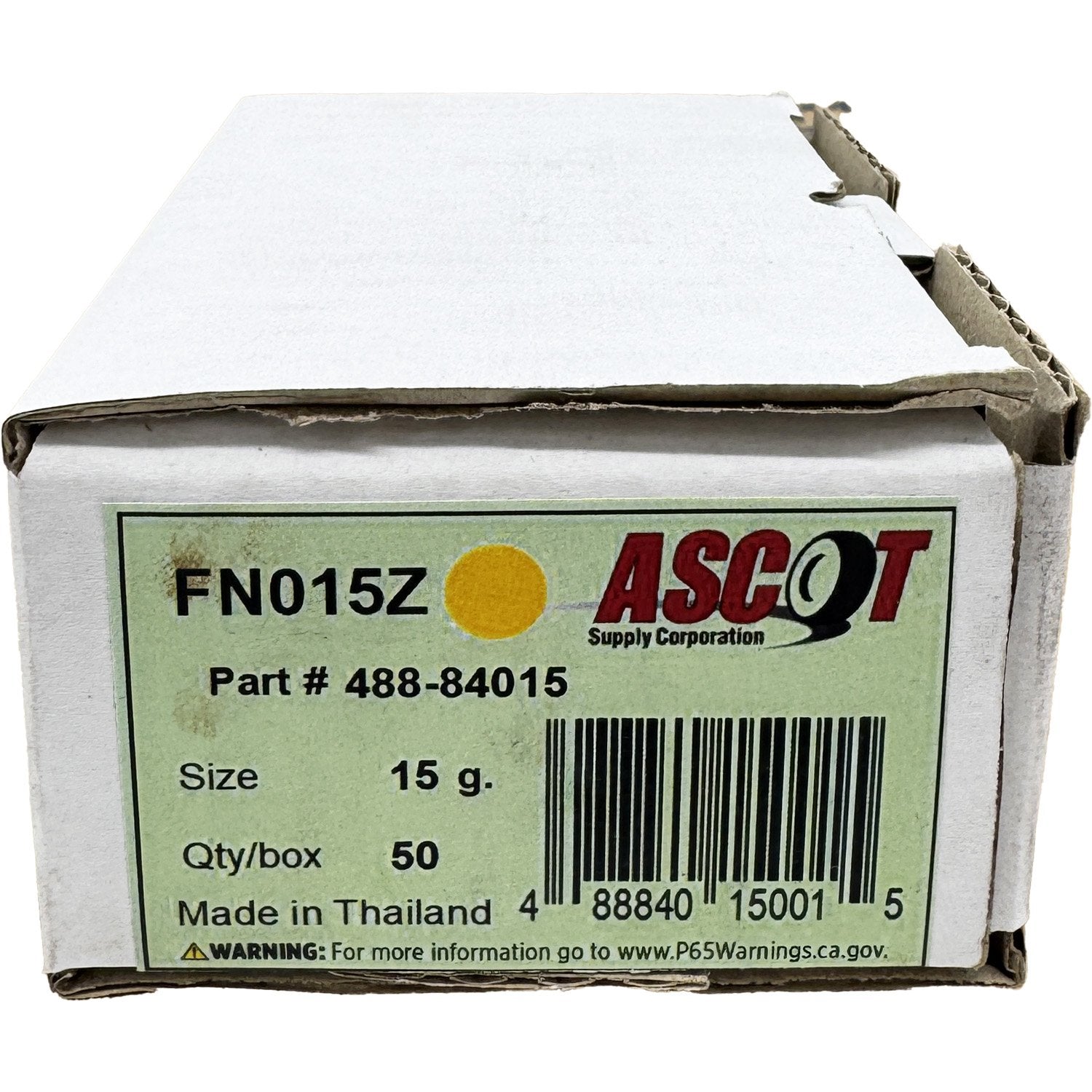 Ascot FN Style Coated Zinc Clip-On Wheel Weight 15 gm (.50oz) - Box of 50