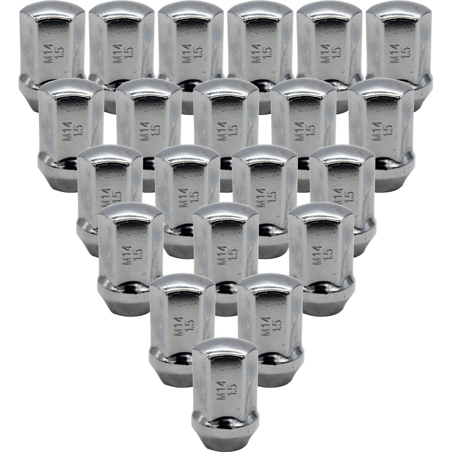 Premium Service M14x1.50 Duplex Bulge 7/8" Hex Wheel Lug Nut Pack of 20