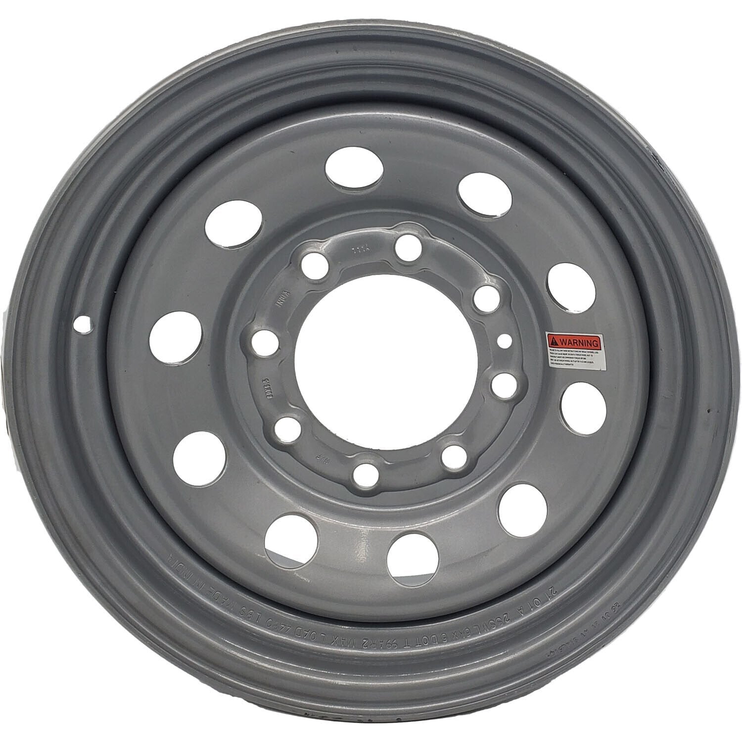 Carlisle 16x6 8 on 6.5 Modular Steel Trailer Wheel - Silver