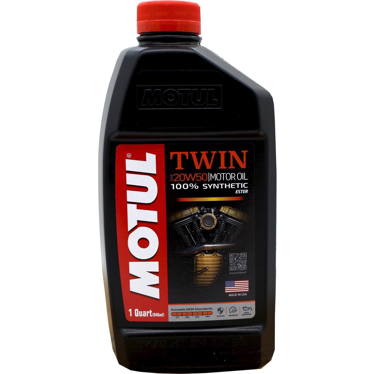 Motul TWIN 100% Synthetic 4T Motor Oil 20W50 - 1 Liter