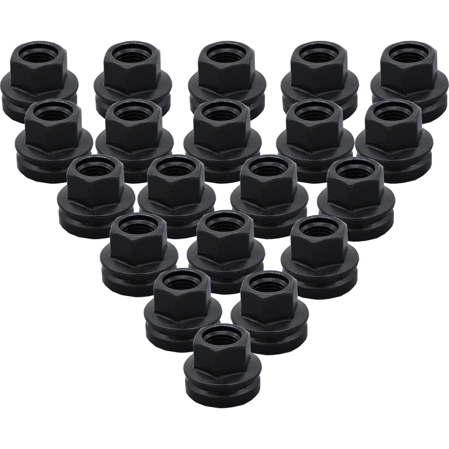 Premium Service M14x1.50 Heavy Duty Open End Wheel Lug Nut 13/16" Hex - Black Pack of 20