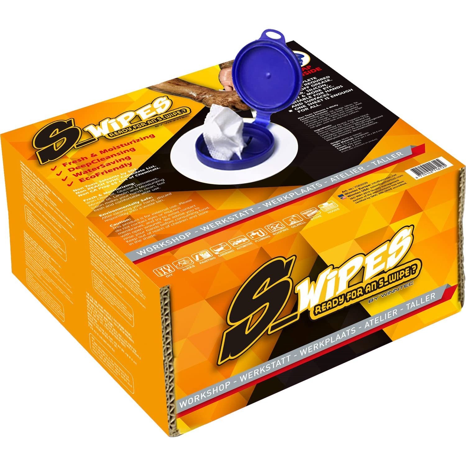 Winntec S-Wipe Hand Cleaning Wipes - Box of 336