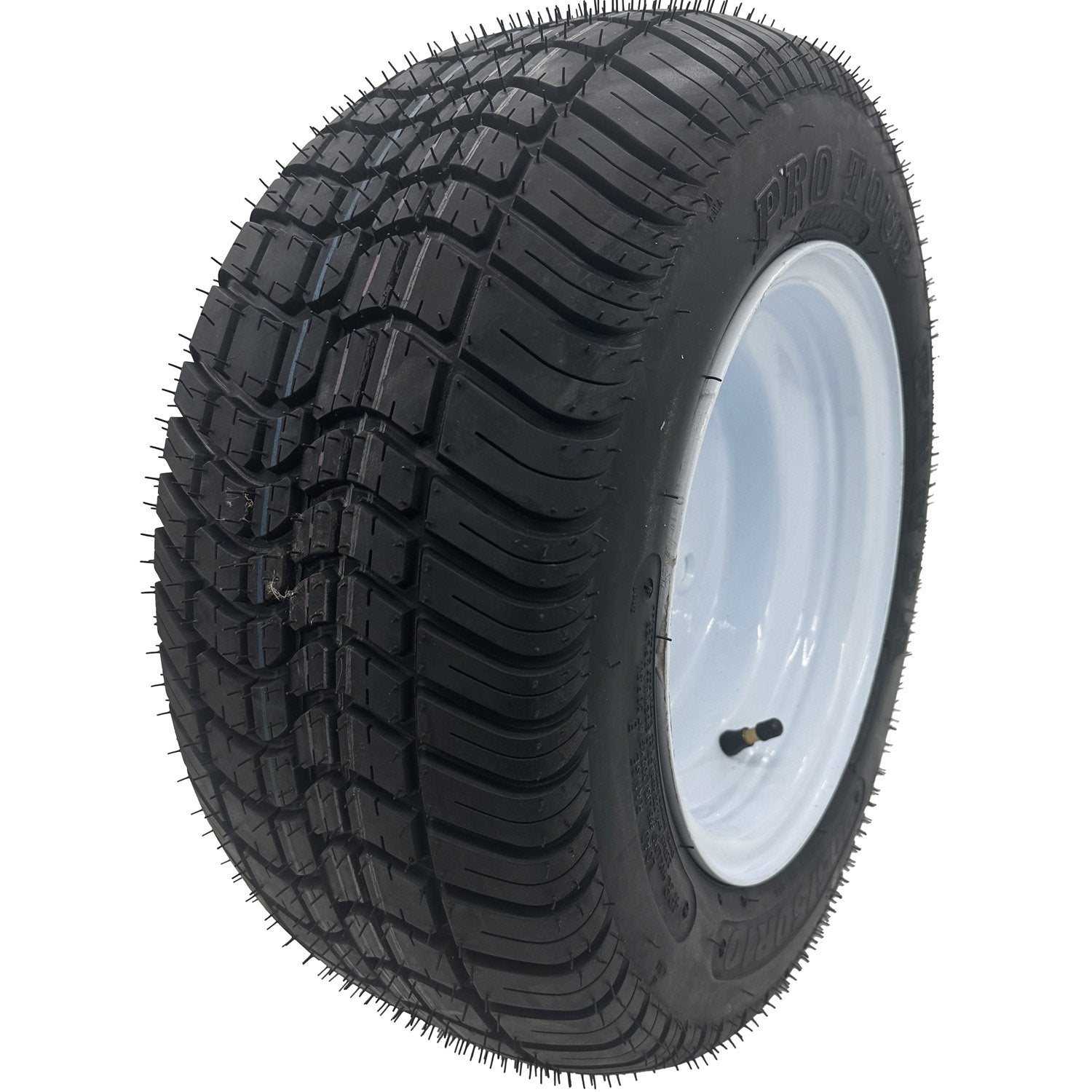 Golf Cart Tire & Wheel Assembly 205/50-10 4 Ply Kenda Pro Tour on 4 on 4 White Wheel