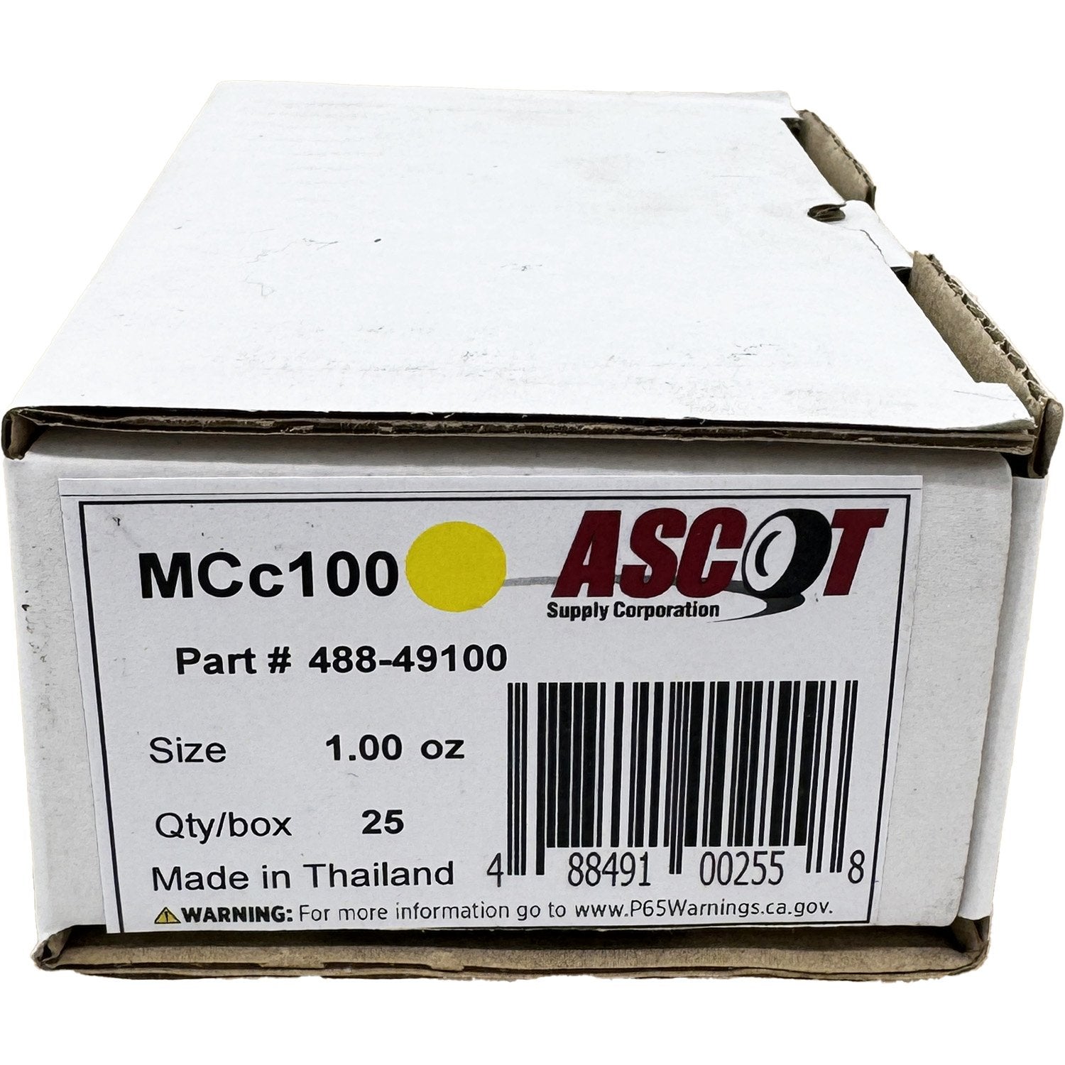 Ascot MC Style Coated Lead Clip-On Wheel Weight 1.00oz - Box of 25