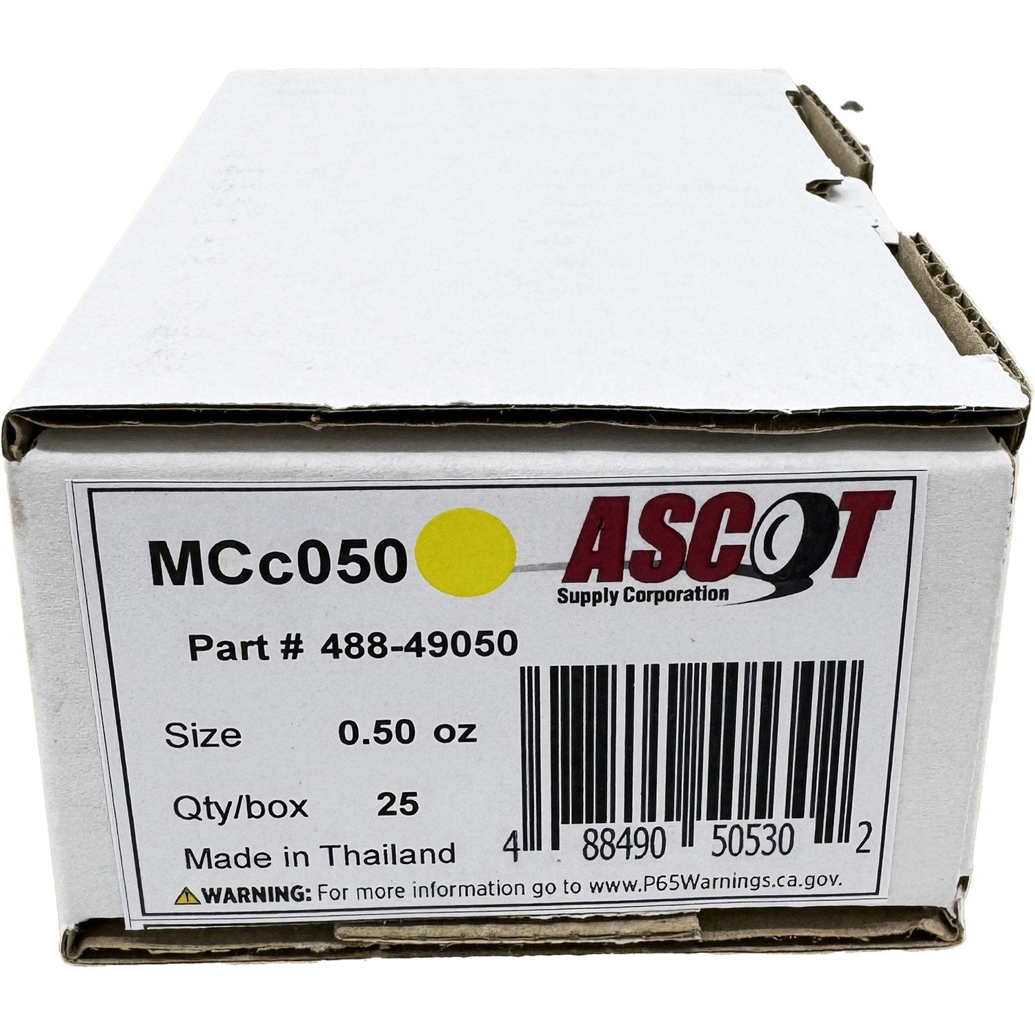 Ascot MC Style Coated Lead Clip-On Wheel Weight .50oz - Box of 25
