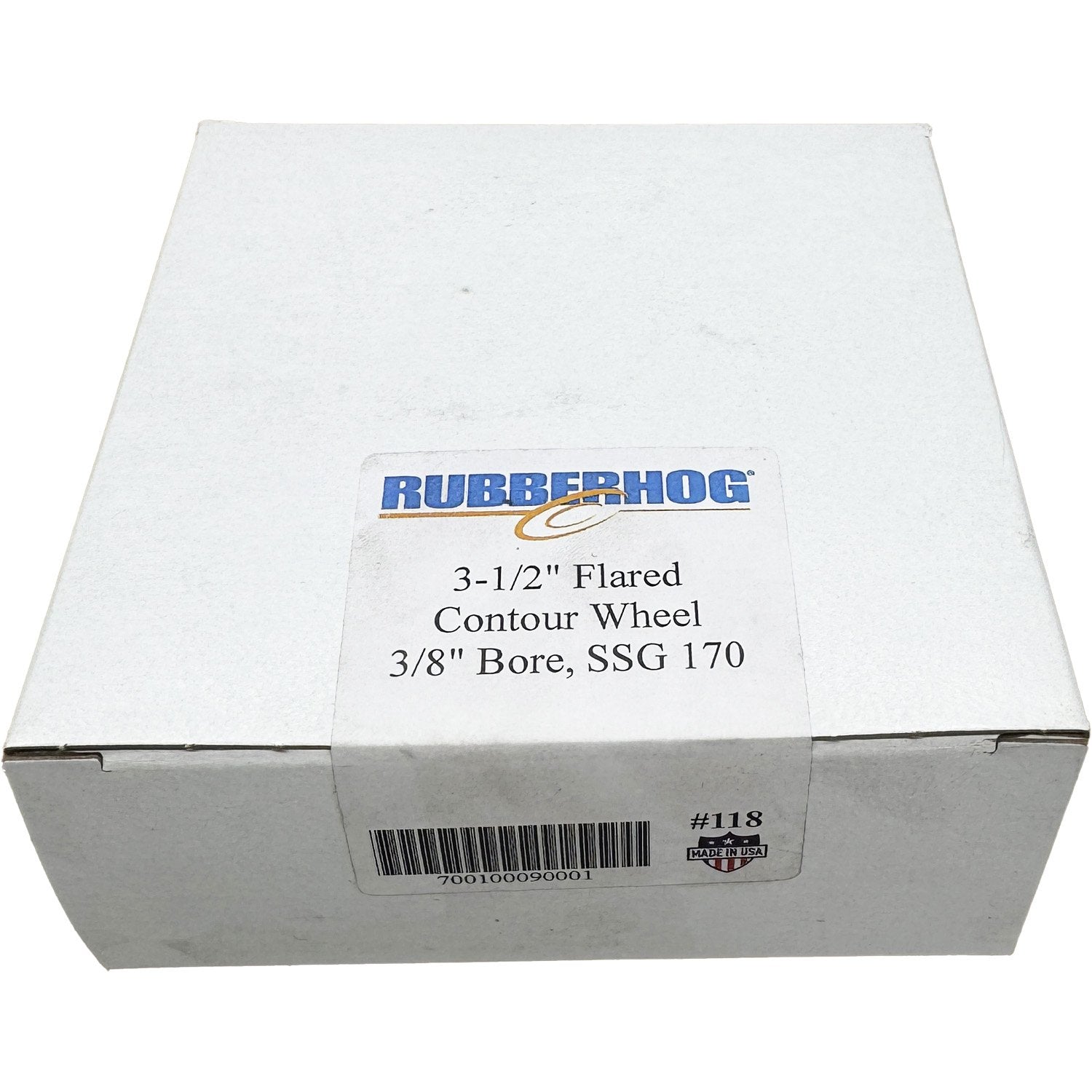 Rubberhog 3-1/2" x 1-1/2" Flared Contour Buffing Wheel 170 SSG 3/8" Arbor Hole