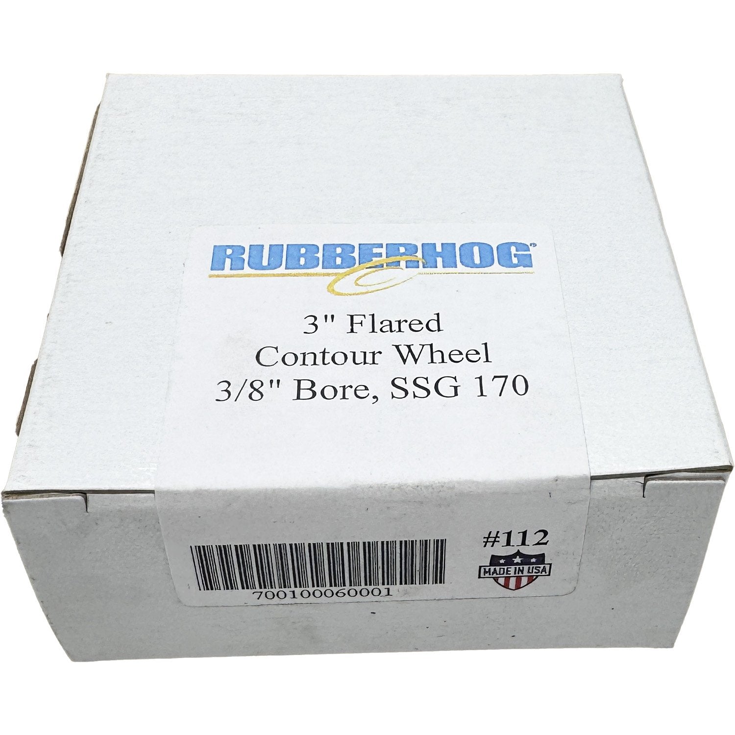 Rubberhog 3" x 1-1/4" Flared Contour Buffing Wheel 170 SSG 3/8" Arbor Hole