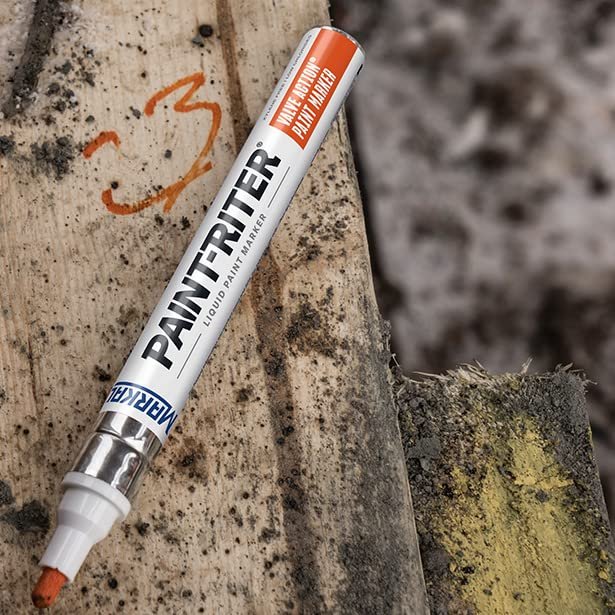 Markal Valve Action Liquid Paint Marker with 1/8" Bullet Tip - White Pack of 12