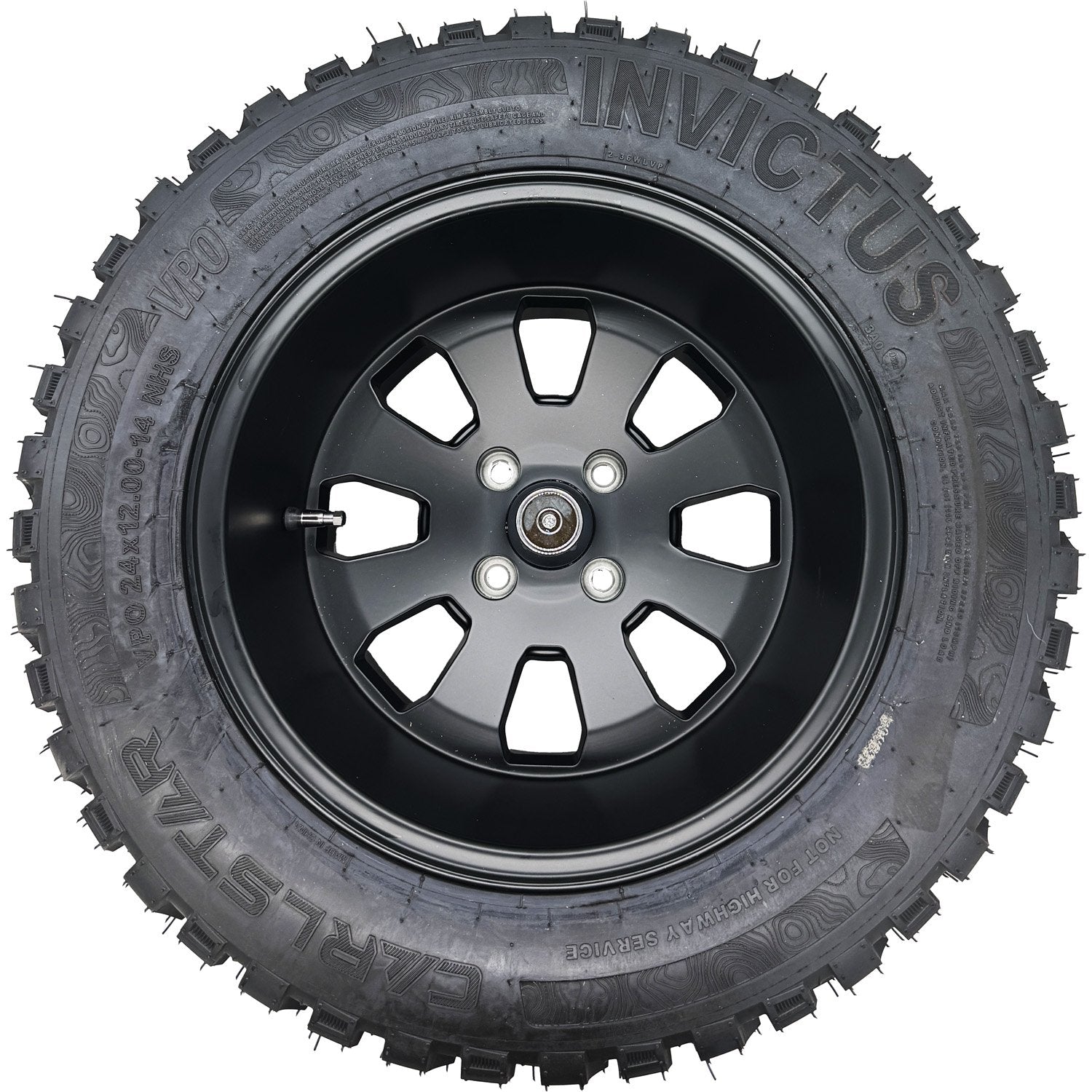 Carlstar VAL1400011 24x12.00-14 VPO Invictus 4 on 4" with -2.3" Offset