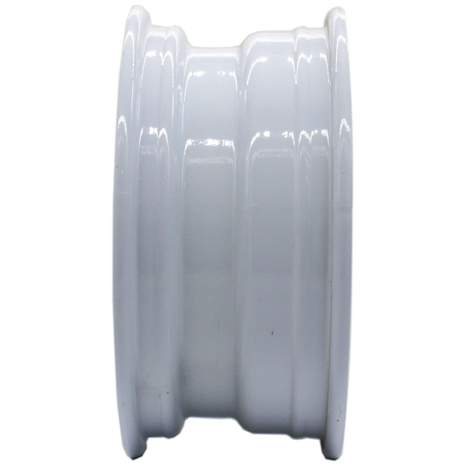 Premium Service Premium Service 14x5.5 5 on 4.5 Spoked Steel Trailer Wheel - White with Pin Stripes