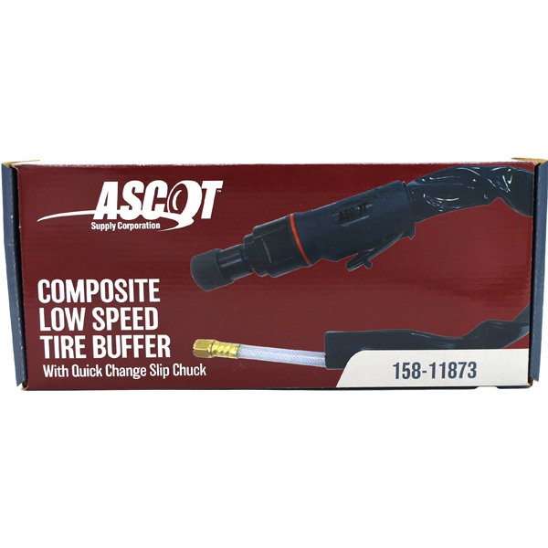 Ascot Composite Low Speed Tire Buffer - 2,800 RPM Air Pneumatic Tire Repair Tool with Quick Change Slip Chuck