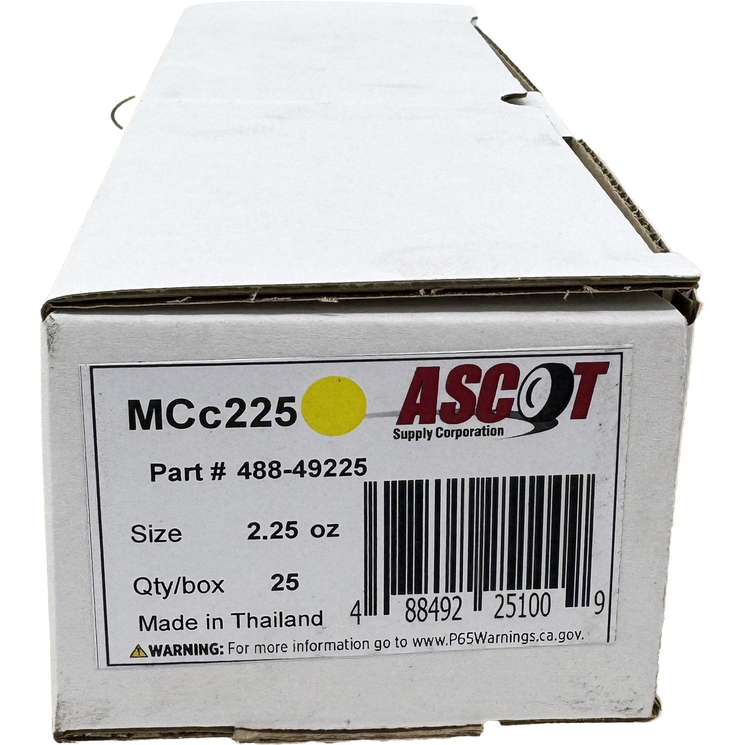 Ascot MC Style Coated Lead Clip-On Wheel Weight 2.25oz - Box of 25