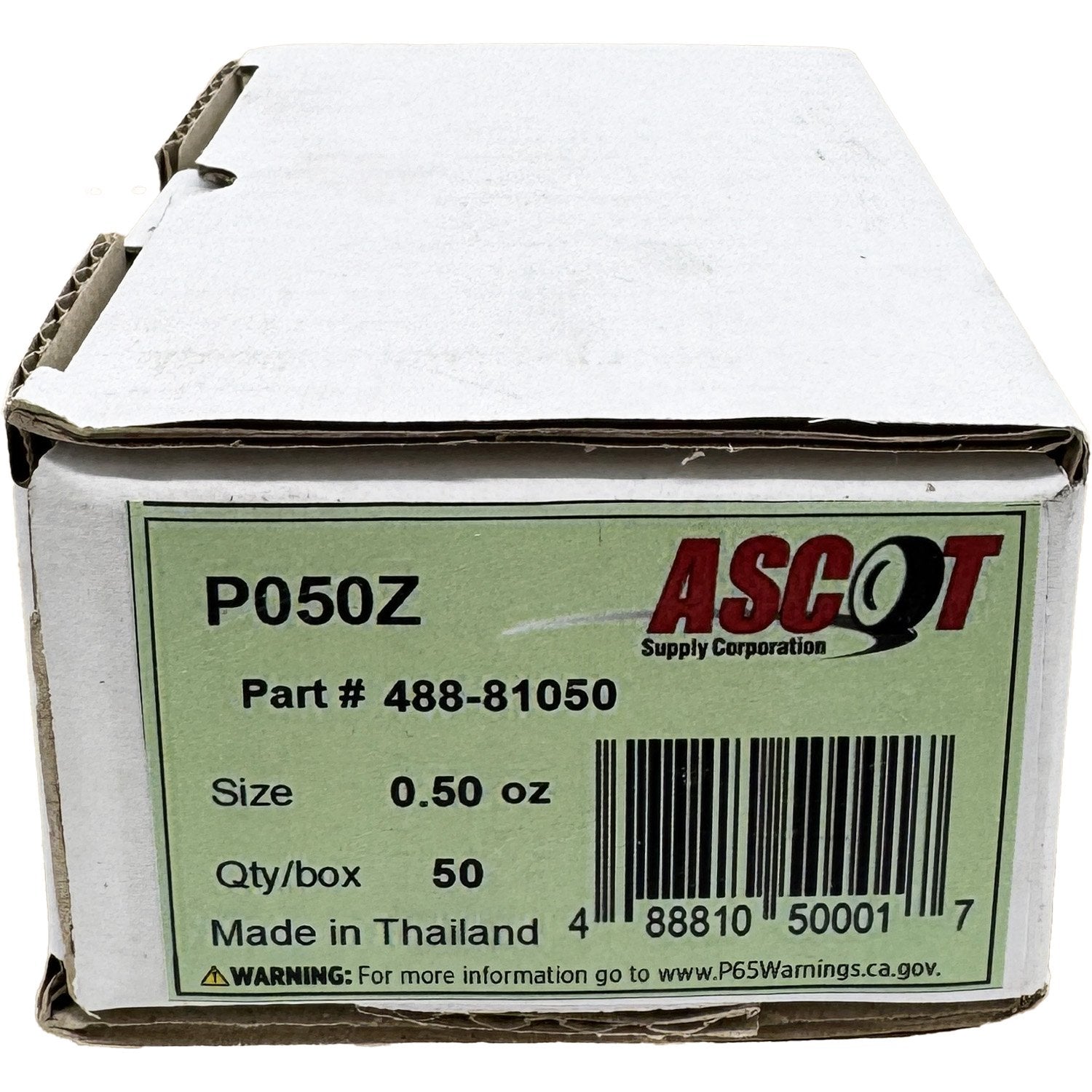 Ascot P Style Coated Zinc Clip-On Wheel Weight .50oz - Box of 50