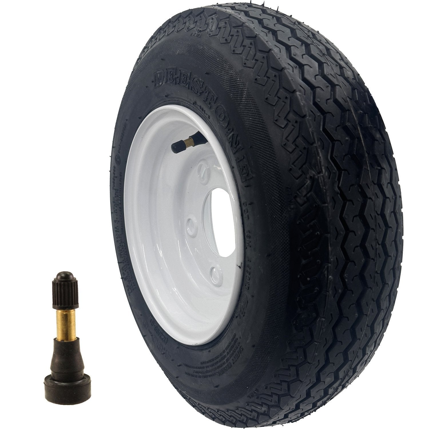 4.80-8 LRC 6 Ply Deestone D901 Trailer Tire on a 5 on 4.5 Steel Wheel