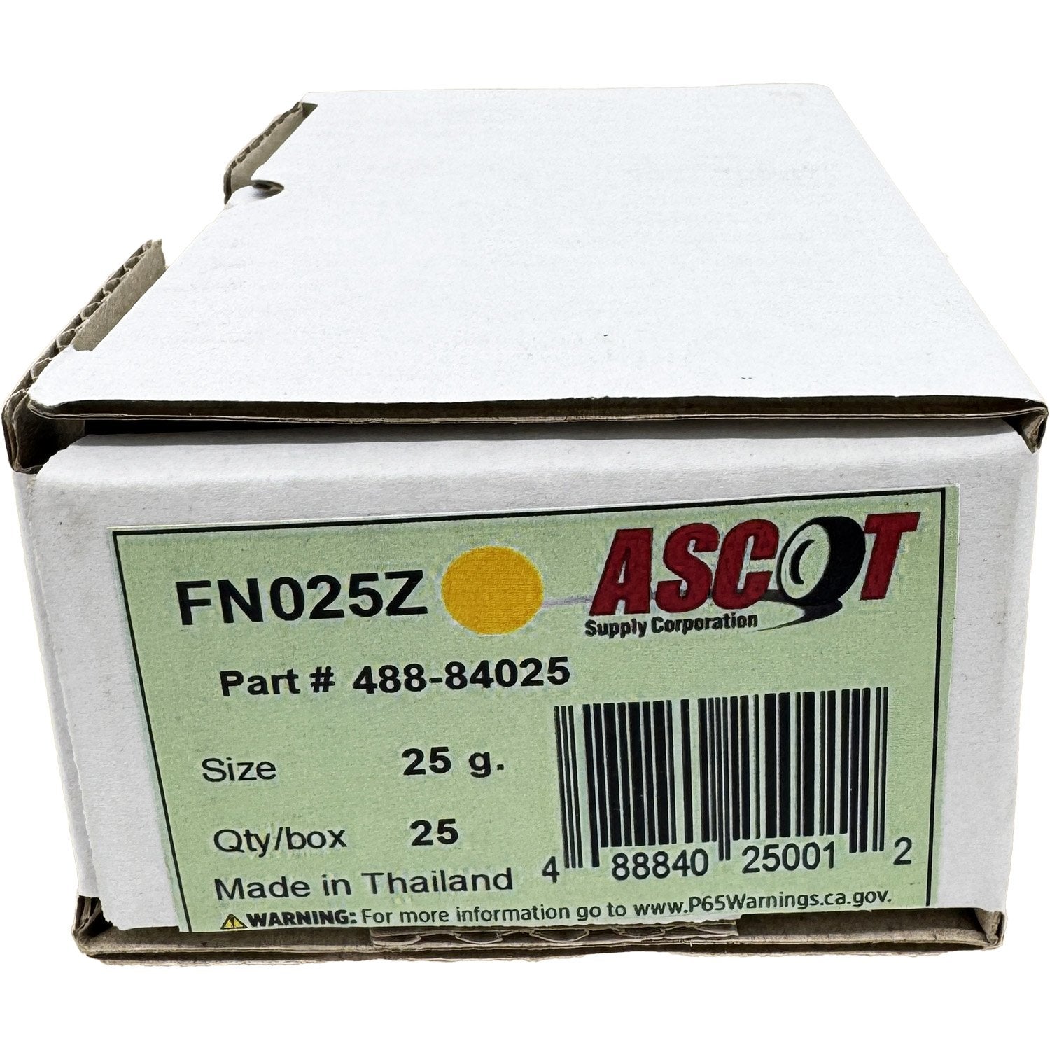 Ascot FN Style Coated Zinc Clip-On Wheel Weight 25 gm (.875oz) - Box of 25