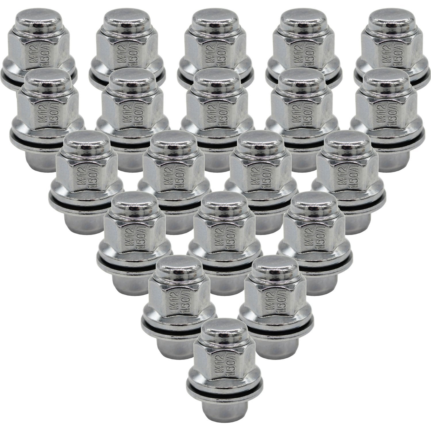 Premium Service M12x1.50 Bulge Medium Mag Seat 13/16" Hex Wheel Lug Nut Pack of 20