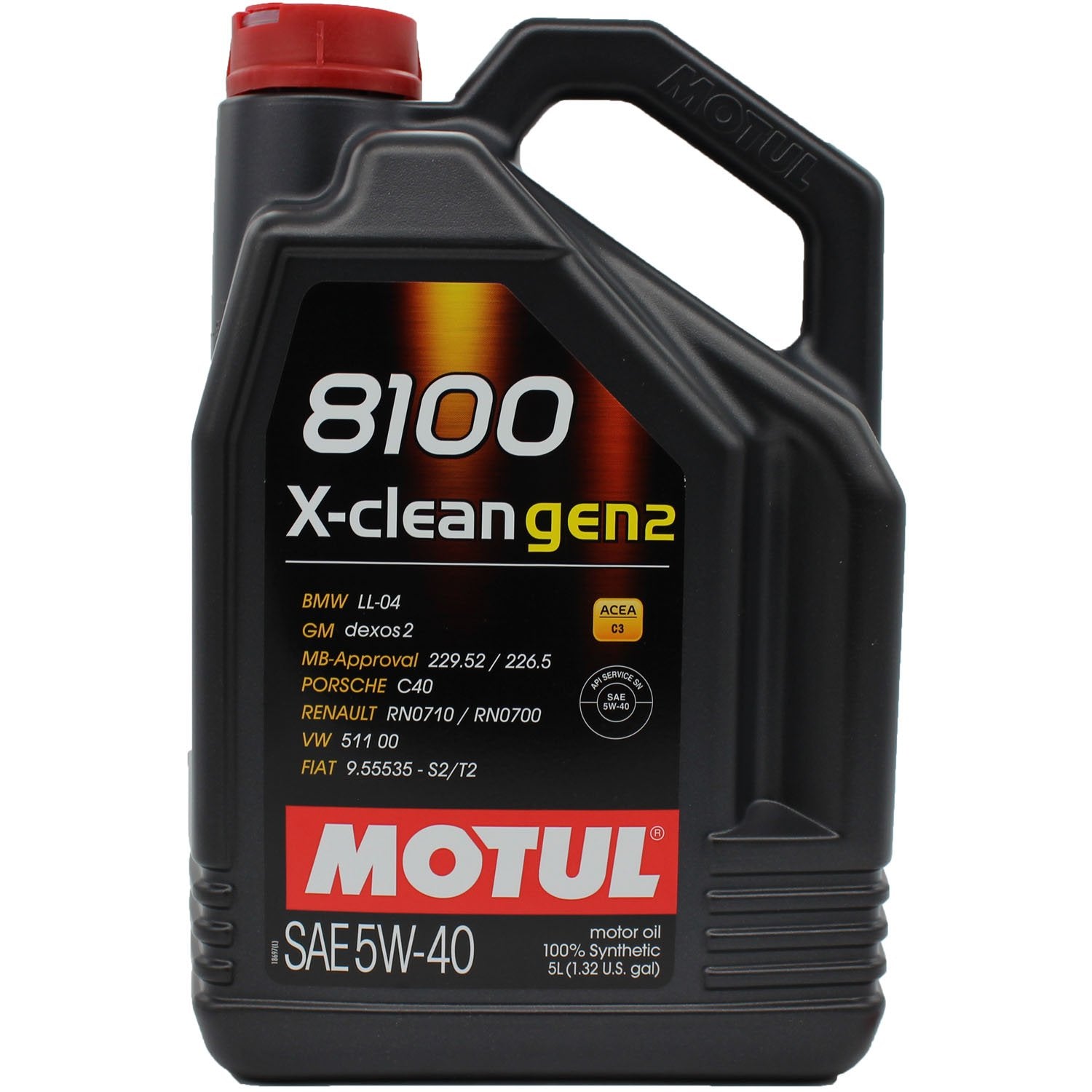 Motul 8100 X-Clean GEN2 Synthetic Motor Oil 5W40 - 5 Liter