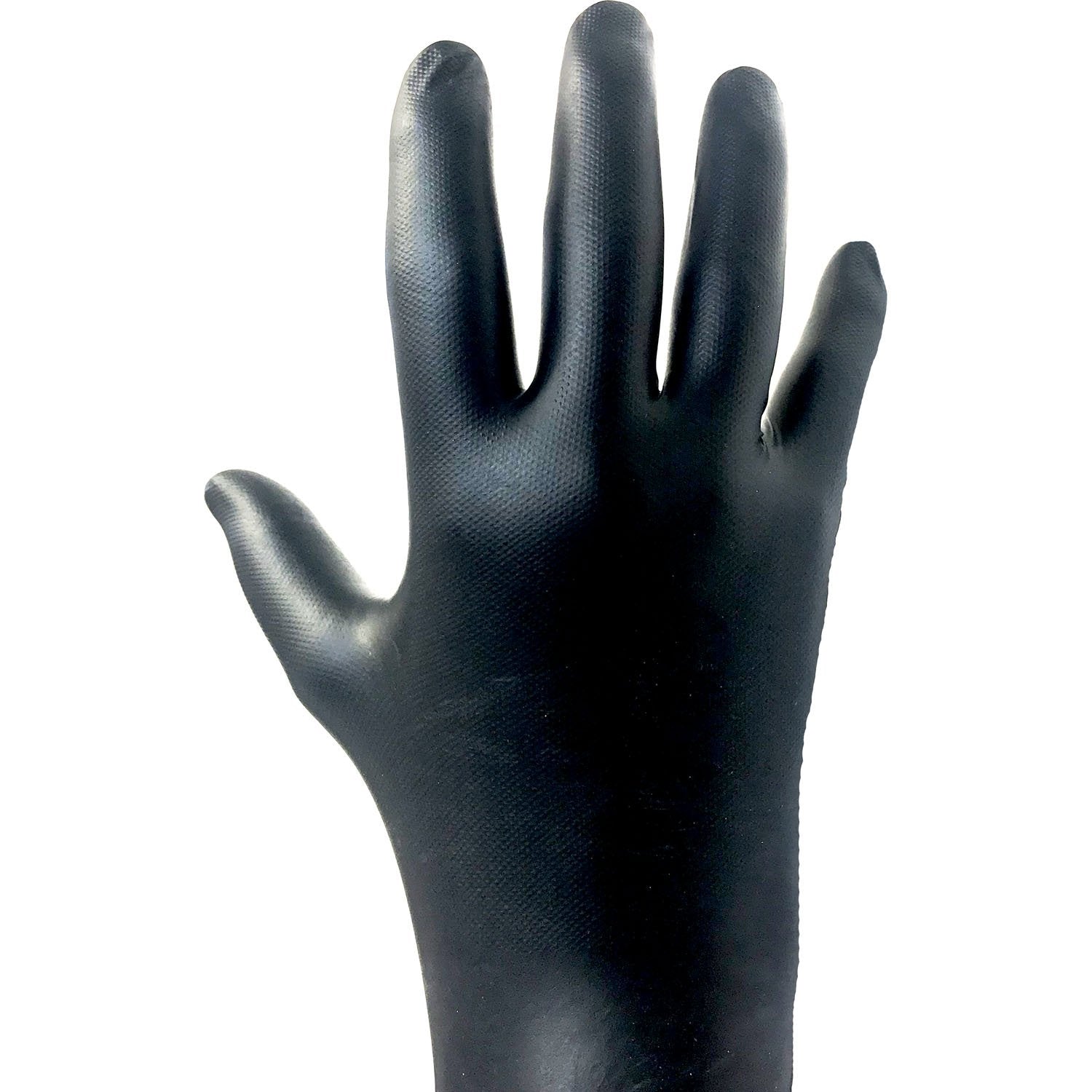 RPG Micro Diamond Powder Free 6 Mil Nitrile Gloves Black Medium Box of 100