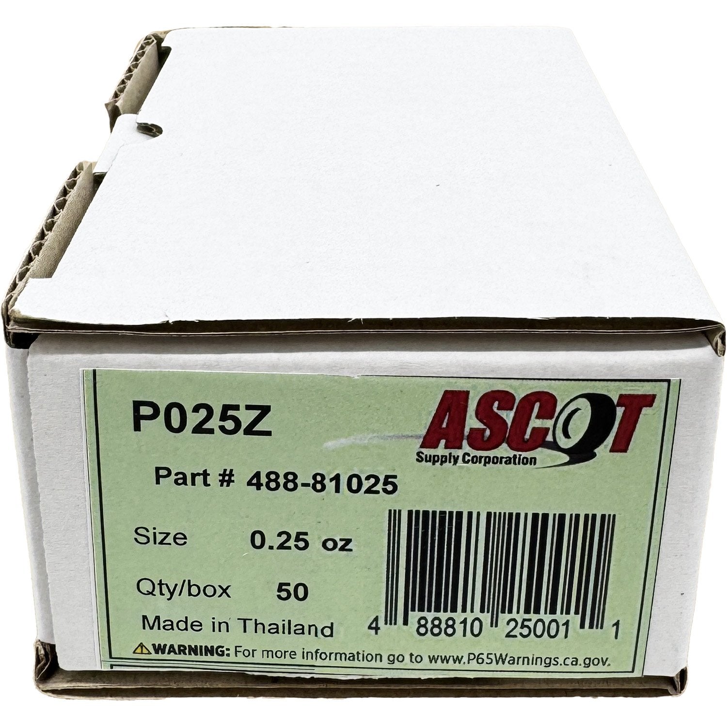 Ascot P Style Coated Zinc Clip-On Wheel Weight .25oz - Box of 50
