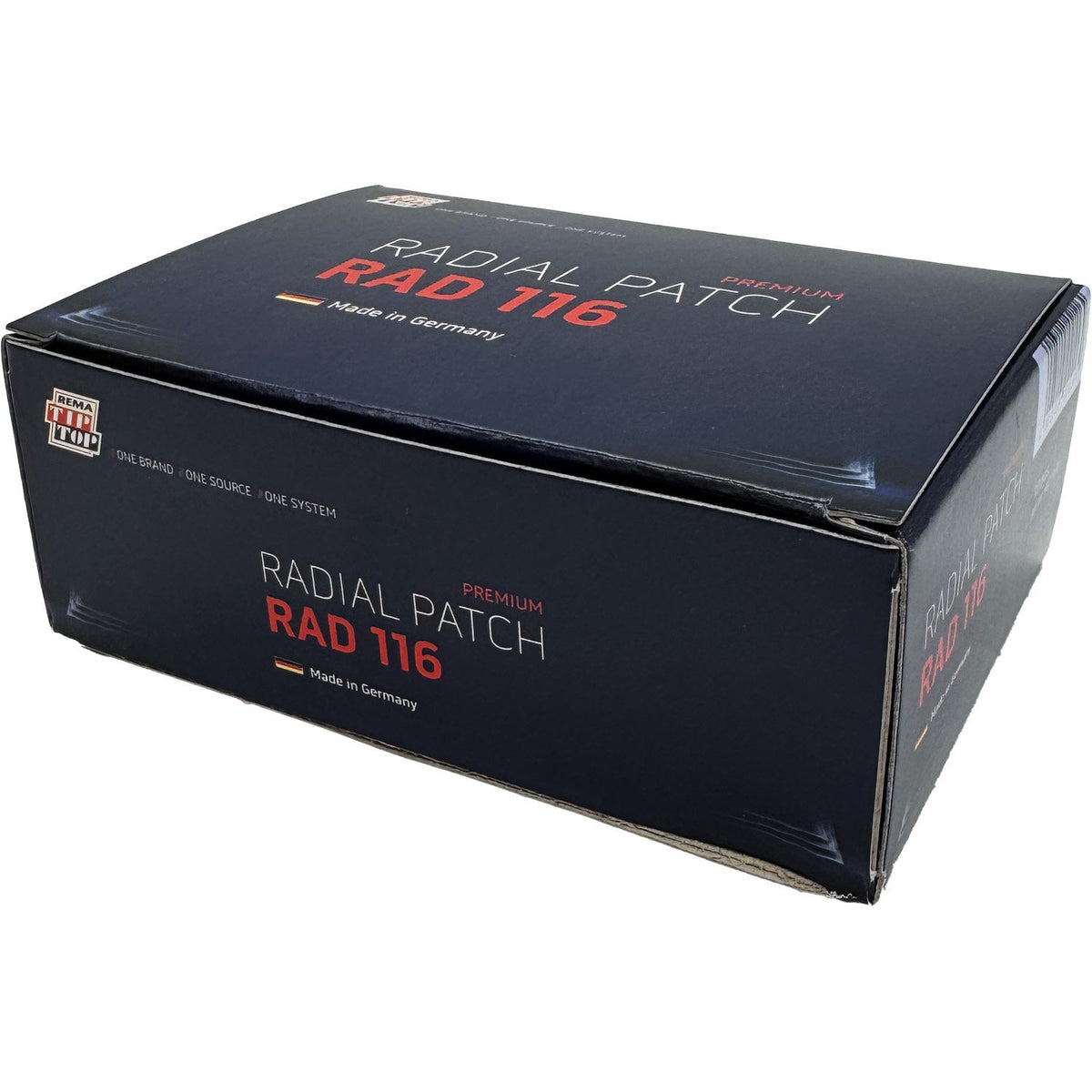 Parche de reparación de neumáticos radiales REMA TIP TOP RAD-116, 4-3/32" x 2-5/8", 1 capa, caja de 10