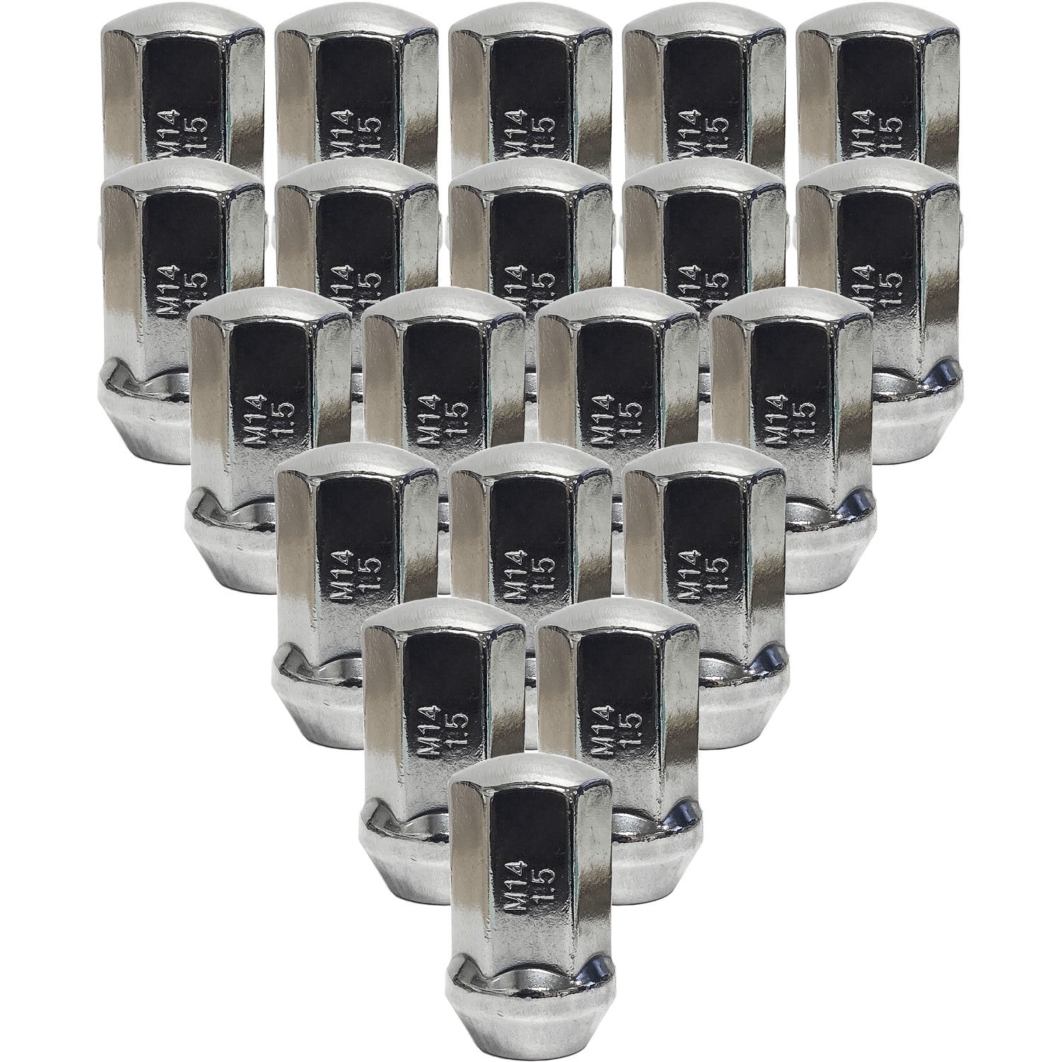 Premium Service M14x1.50 Duplex Bulge Acorn 7/8" Hex Wheel Lug Nut Pack of 20
