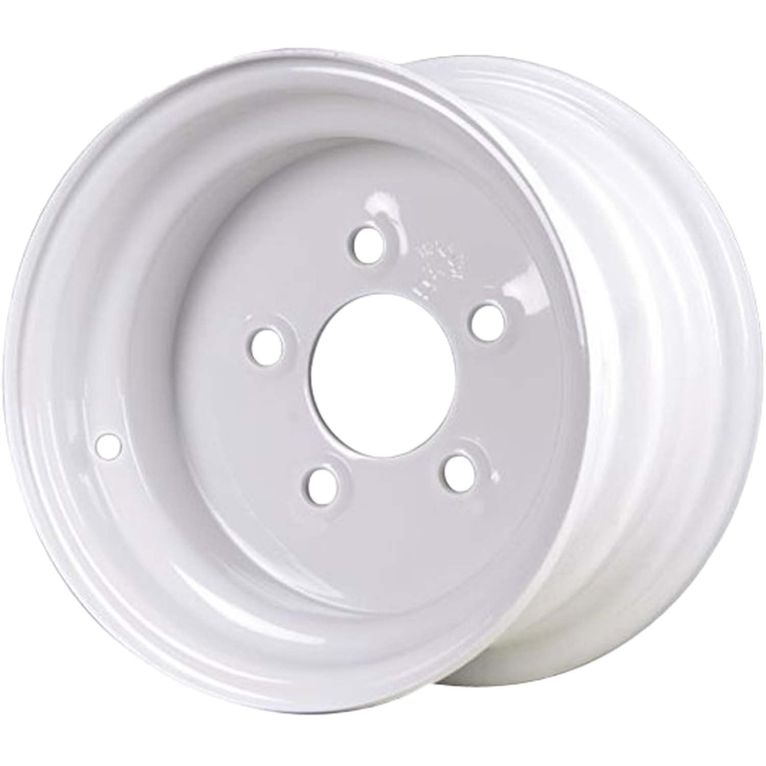 8x7 5 on 4.5 Steel Trailer Wheel - White 900 lb Load Capacity