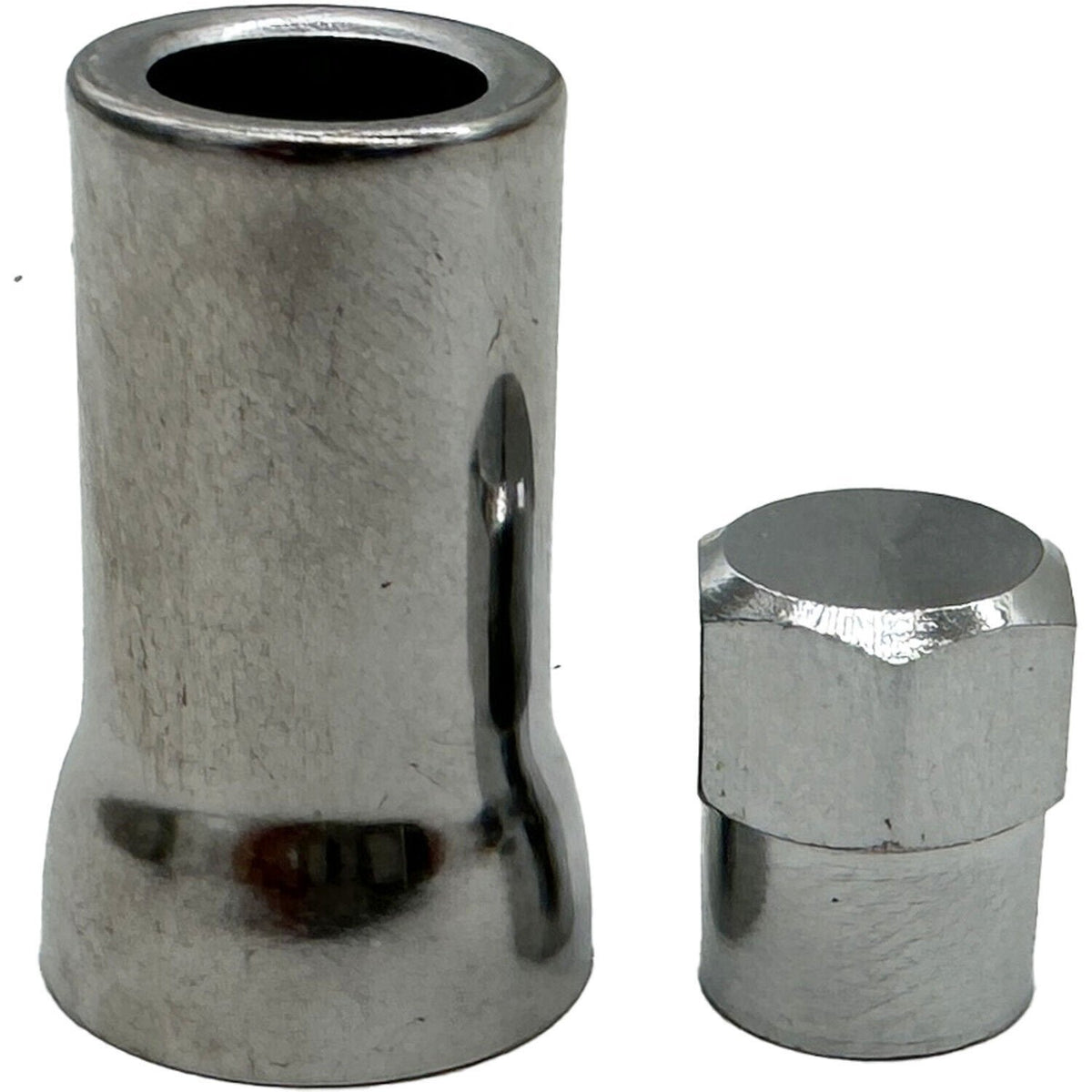 Dill 950-SC-4 Quality TPMS Tire Valve Stem Chrome Sleeve and Cap 4 Pack