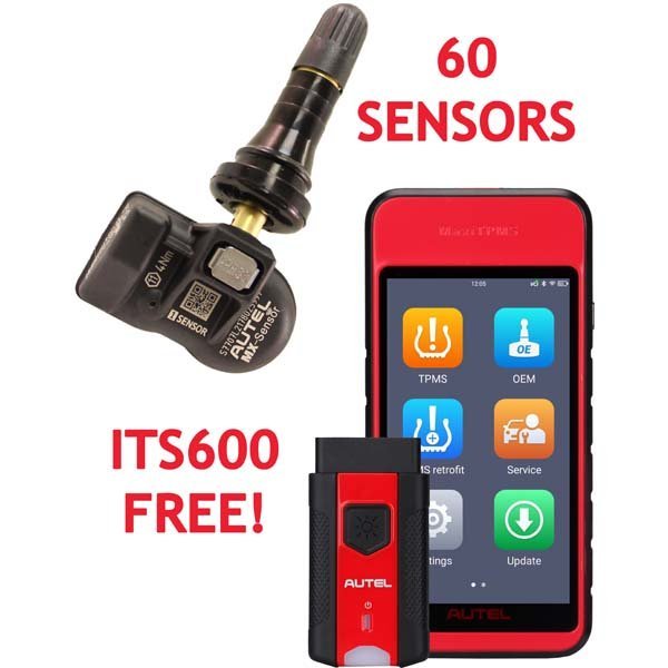 Autel ITS600 Maxi TPMS diagnostic tool and 60 MX1 TPMS Sensors