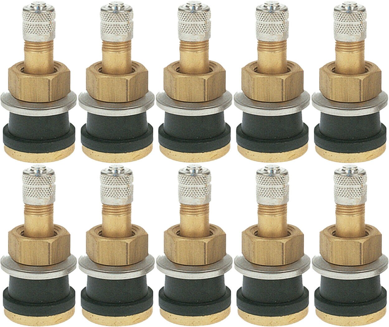 Dill TR501 1-1/2" Brass Clamp-in Tubeless Truck Valve Stem (.625) Pack of 10