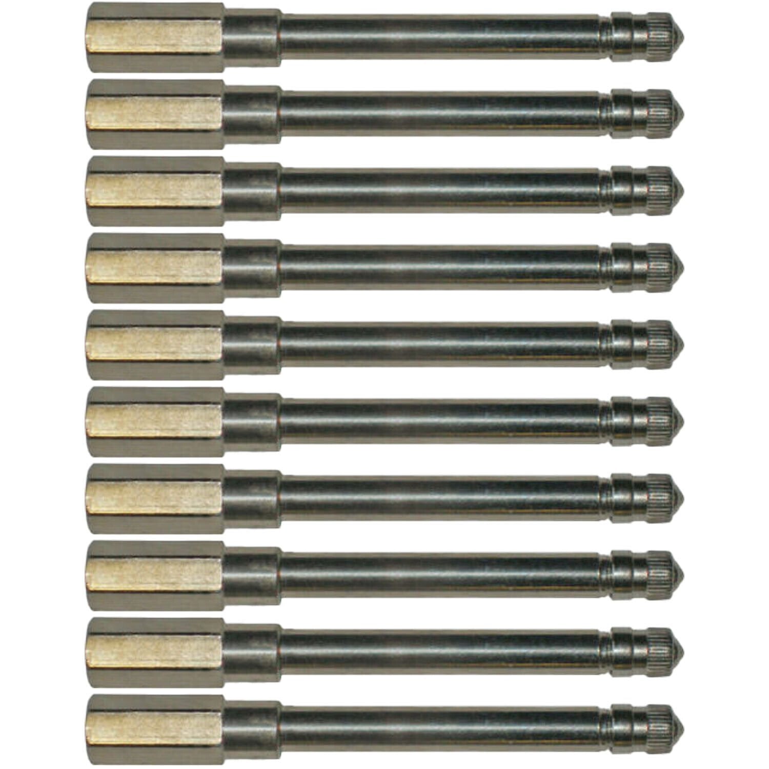 Schrader 7381 3-1/16" Metal Truck Valve Extension Pack of 10