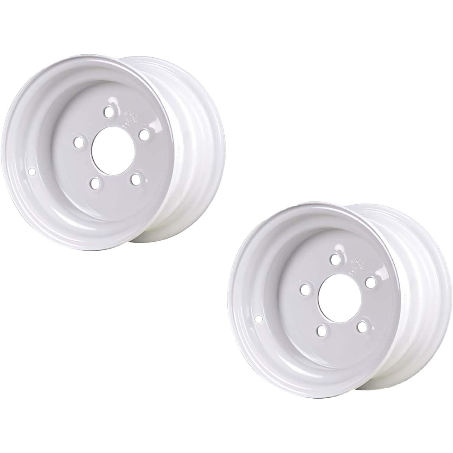 8x7 5 on 4.5 Steel Trailer Wheel - White Pack of 2