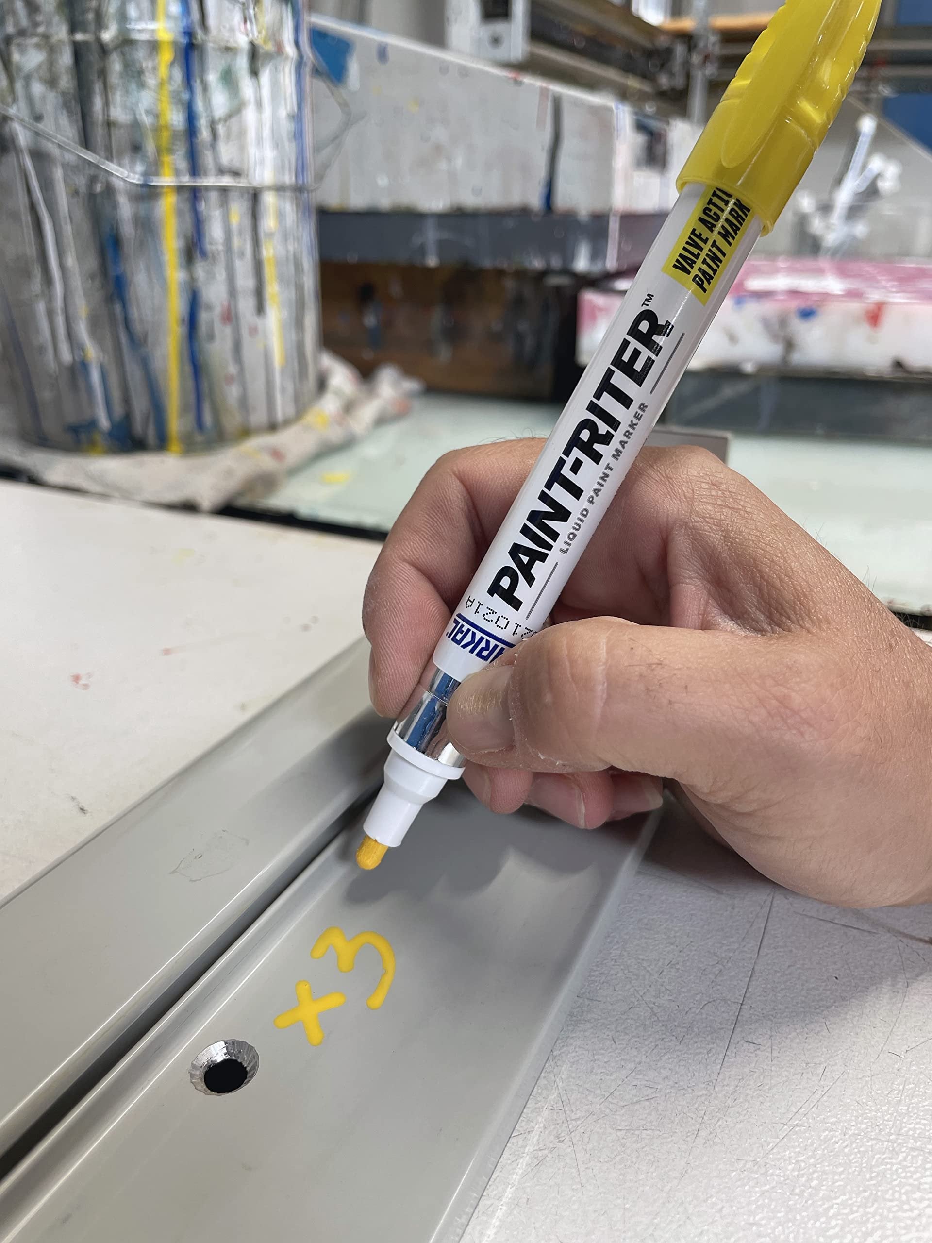 Markal Valve Action Liquid Paint Marker with 1/8" Bullet Tip - White Pack of 12