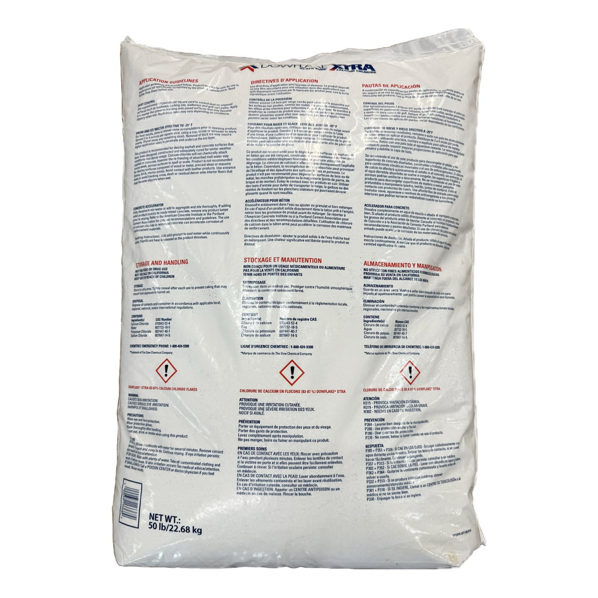 Dowflake Xtra Calcium Chloride Flakes - 50Lb Bag