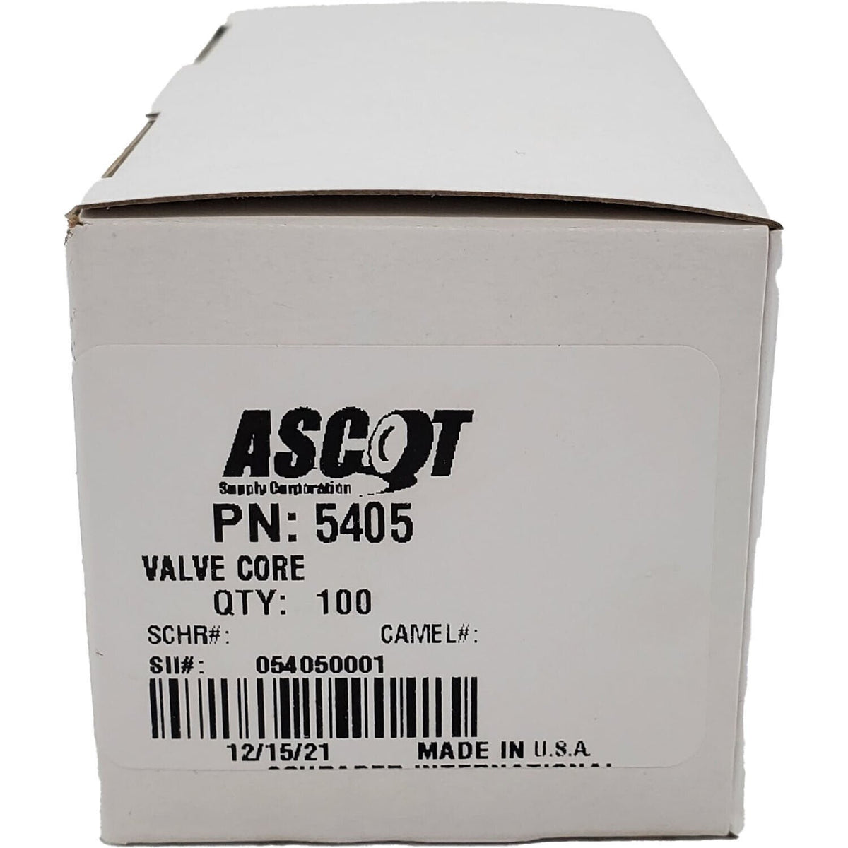 Schrader 5405V High Temp 200PSI Tire Valve Stem Core Pack of 100