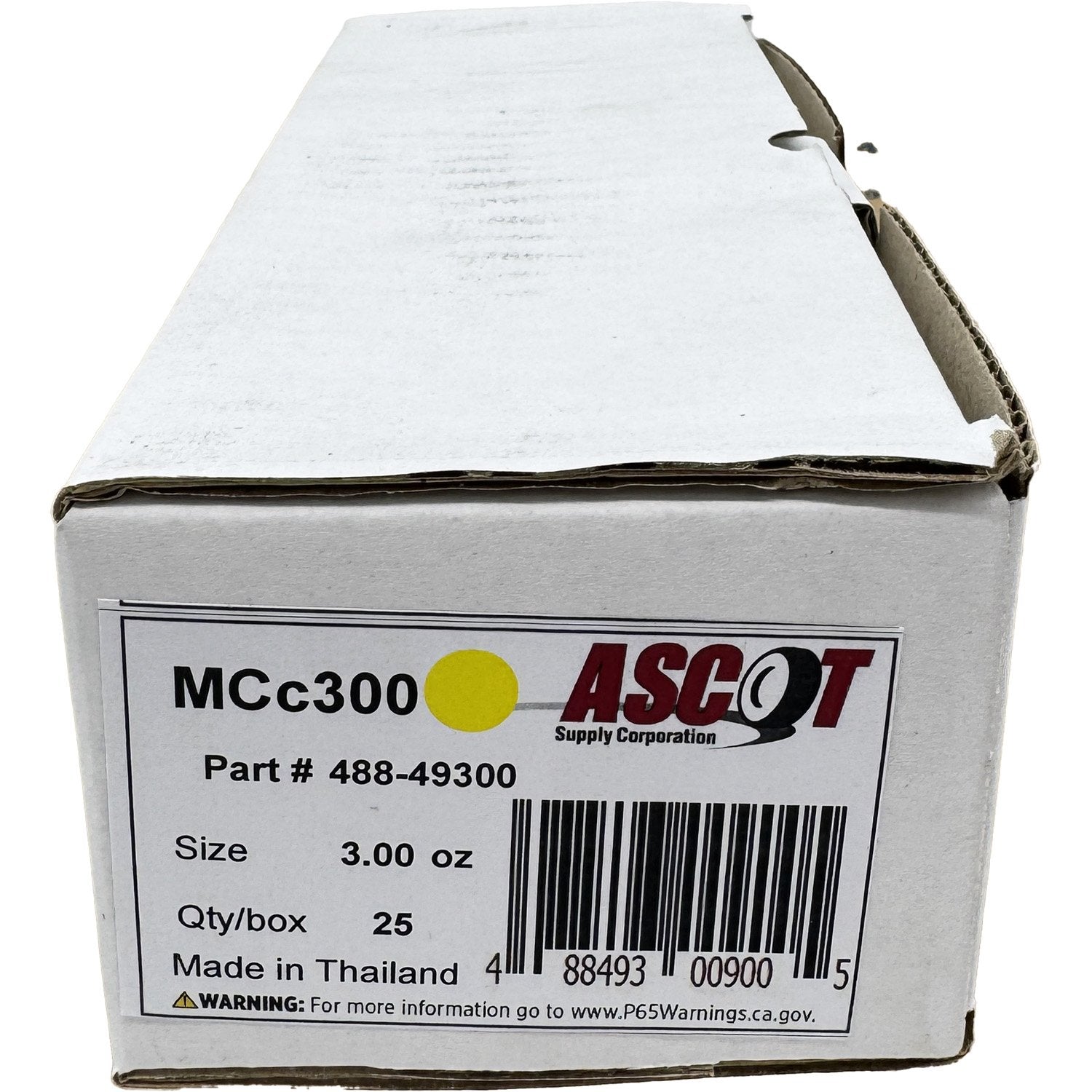 Ascot MC Style Coated Lead Clip-On Wheel Weight 3.00oz - Box of 25