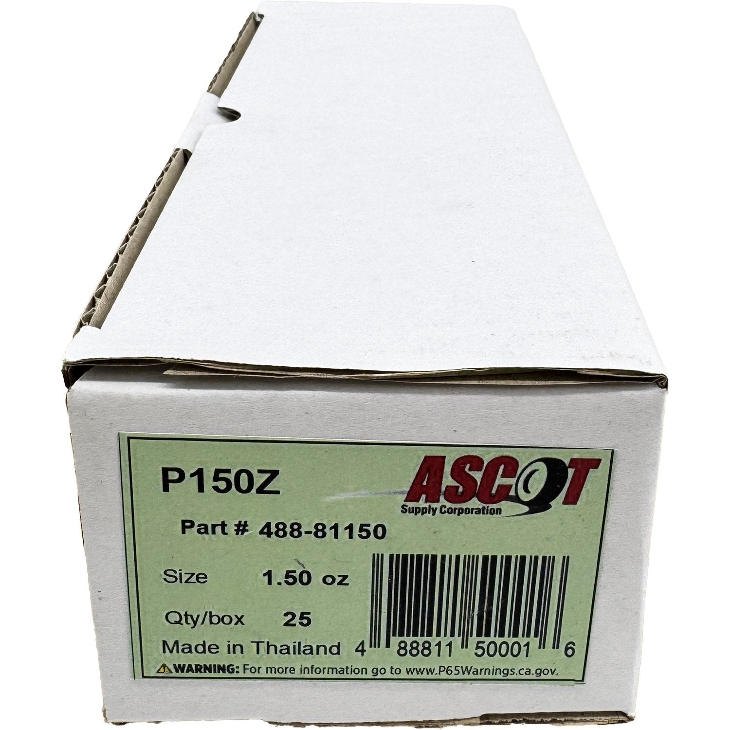 Ascot P Style Coated Zinc Clip-On Wheel Weight 1.50oz - Box of 25