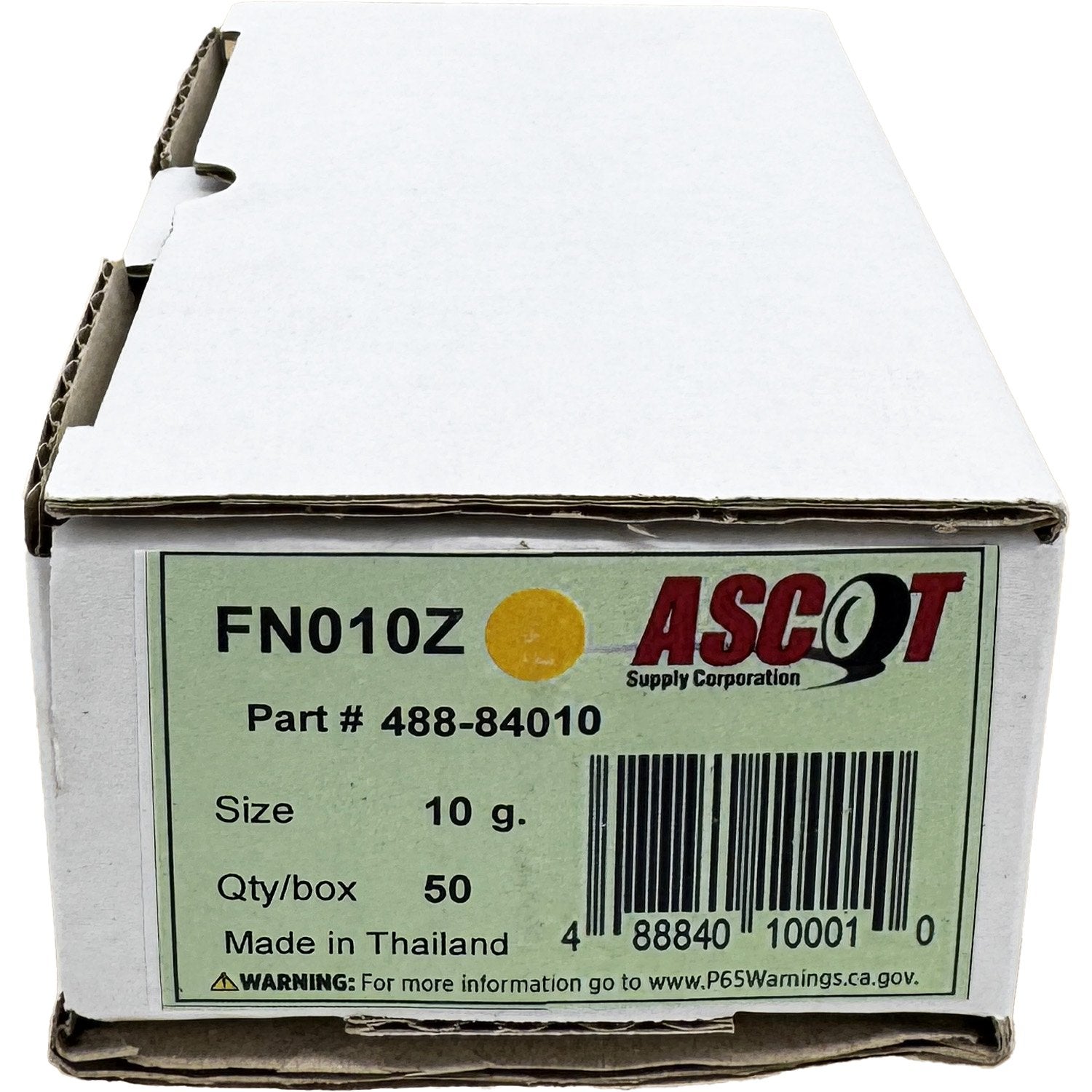 Ascot FN Style Coated Zinc Clip-On Wheel Weight 10 gm (.25oz) - Box of 50