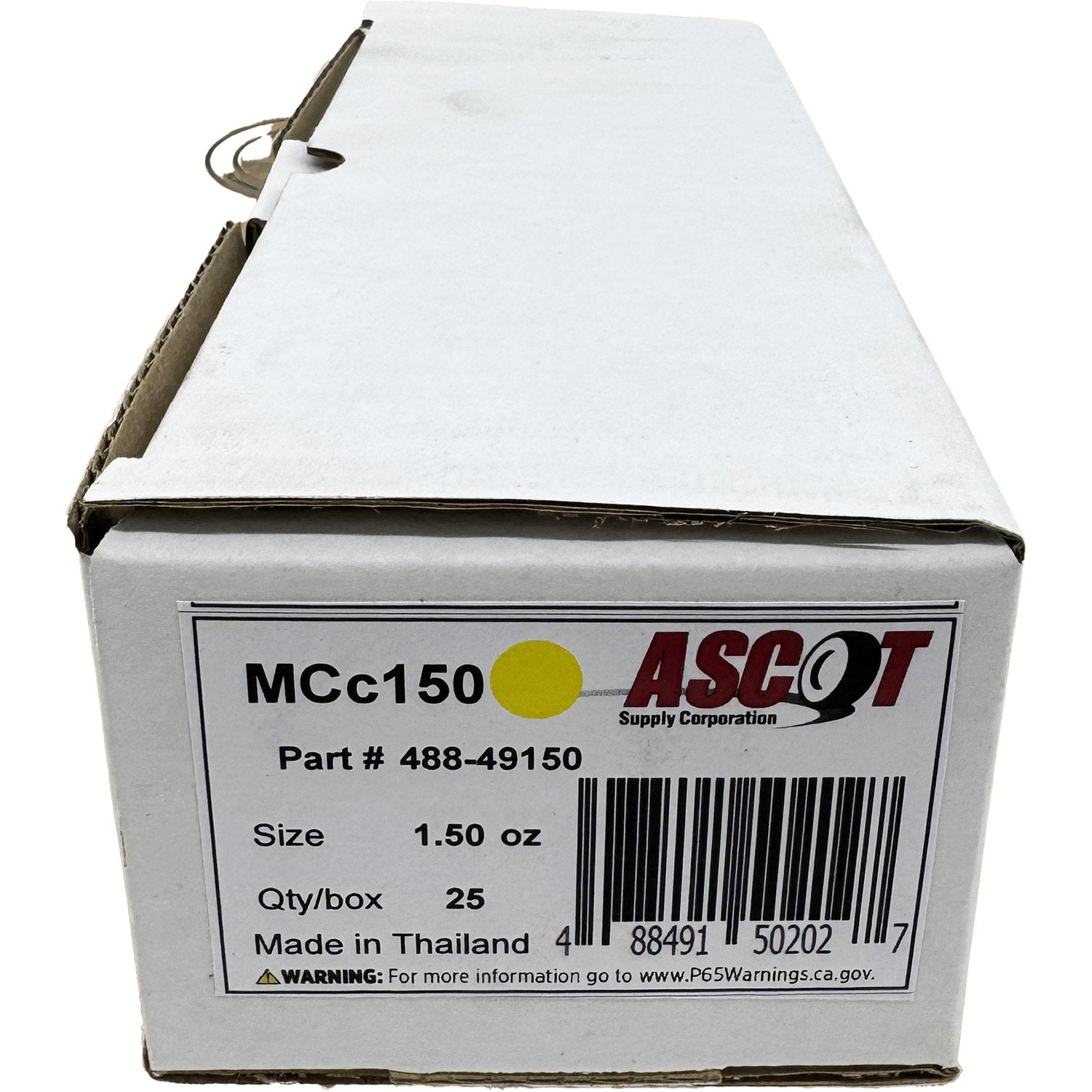 Ascot MC Style Coated Lead Clip-On Wheel Weight 1.50oz - Box of 25