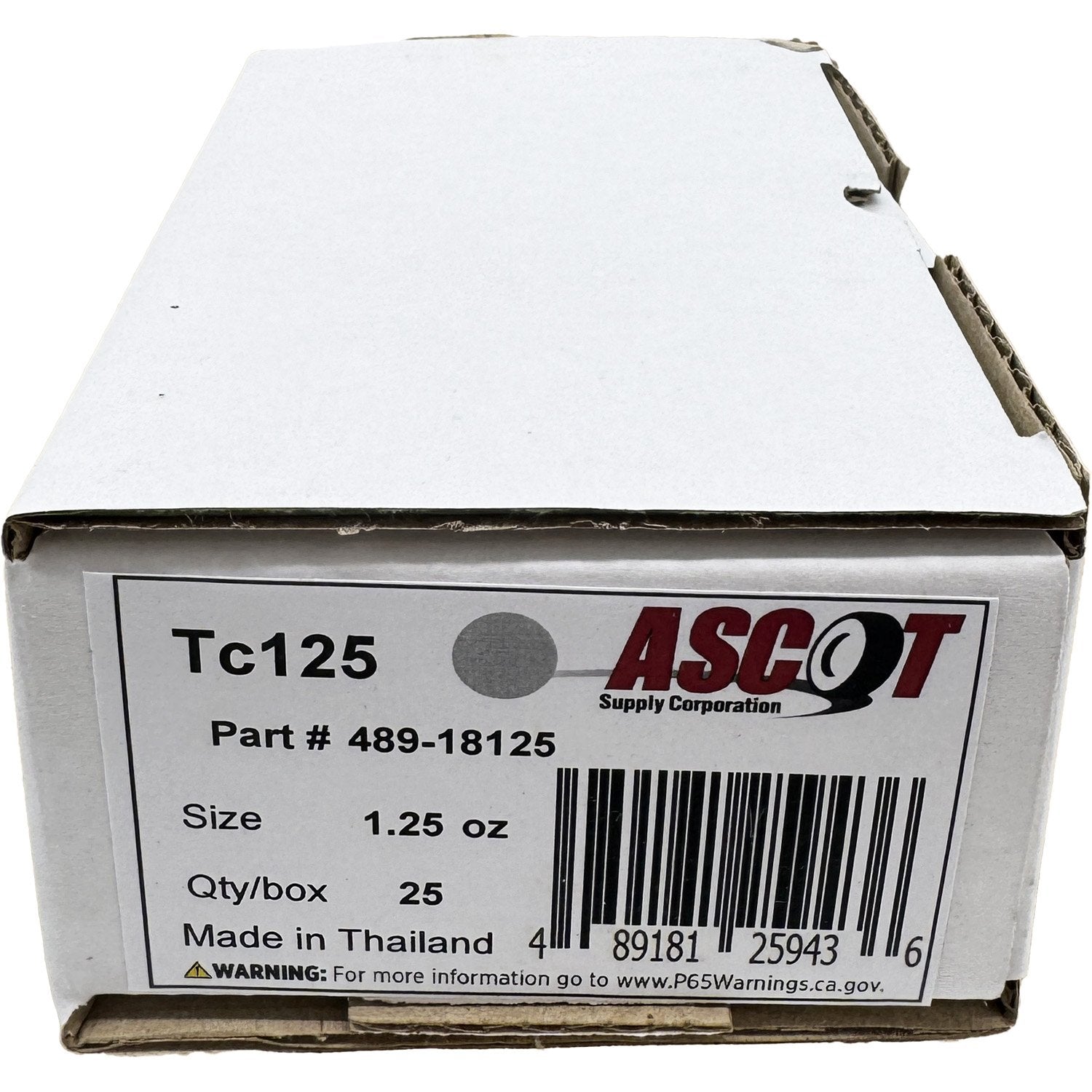 Ascot T Style Coated Lead Clip-On Wheel Weight 1.25oz - Box of 25