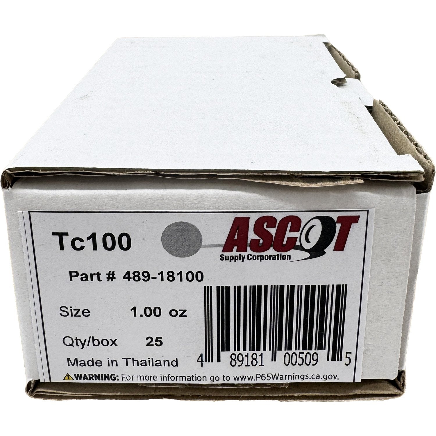 Ascot T Style Coated Lead Clip-On Wheel Weight 1.00oz - Box of 25