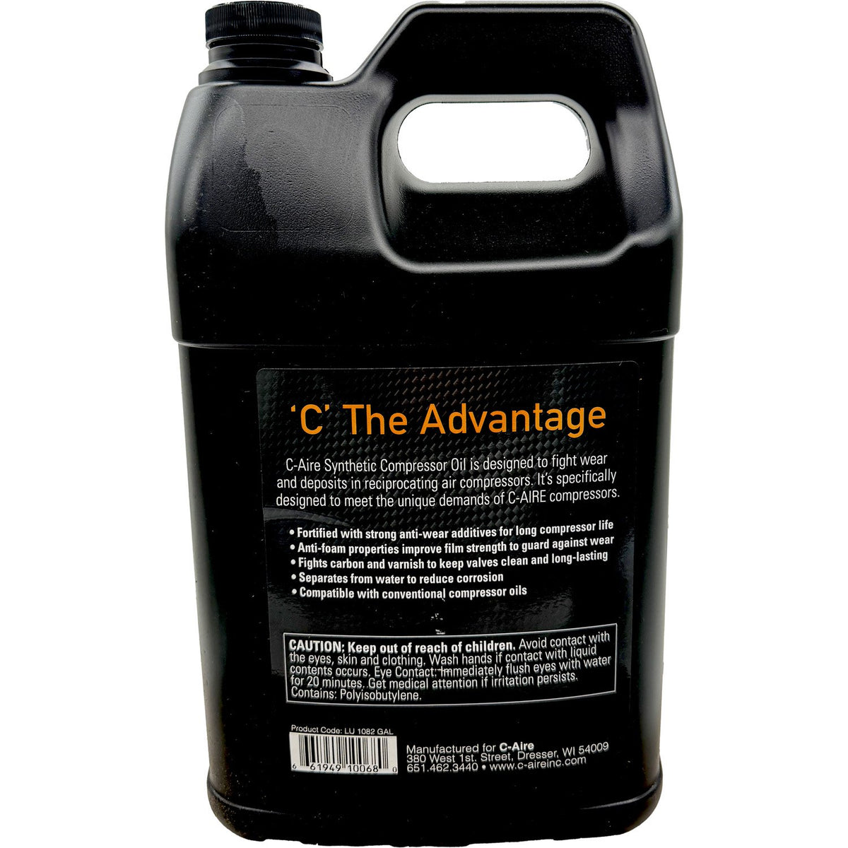C-Aire Premium Synthetic Air Compressor Oil | 1 Gallon (128 oz)