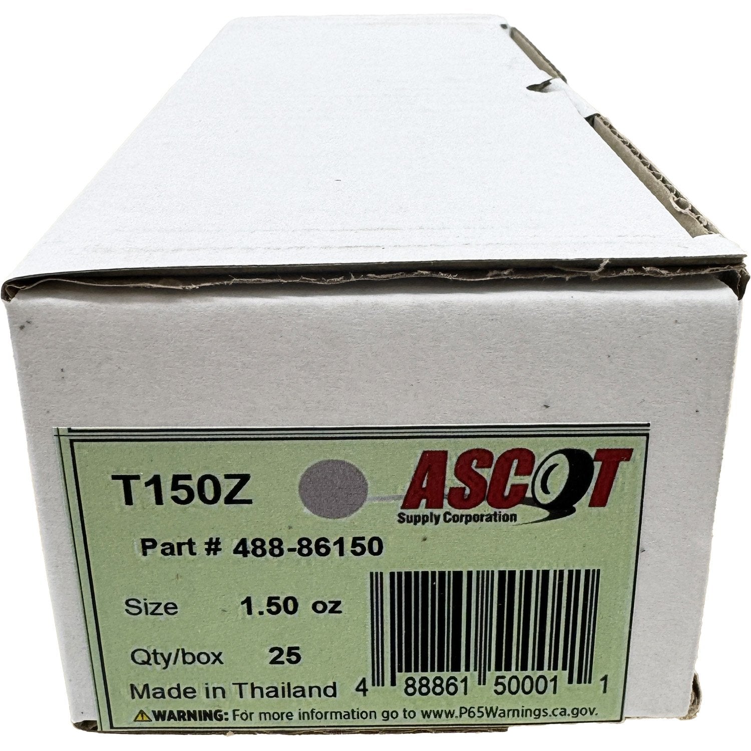 Ascot T Style Coated Zinc Clip-On Wheel Weight 1.50oz - Box of 25