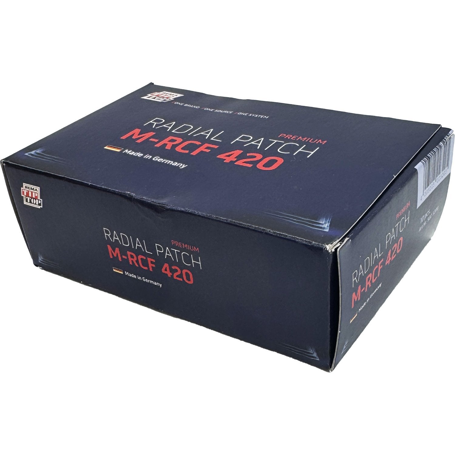 REMA TIP TOP M-RCF 420 Radial Tire Repair Patch 124mm x 80mm 1ply - Box of 10