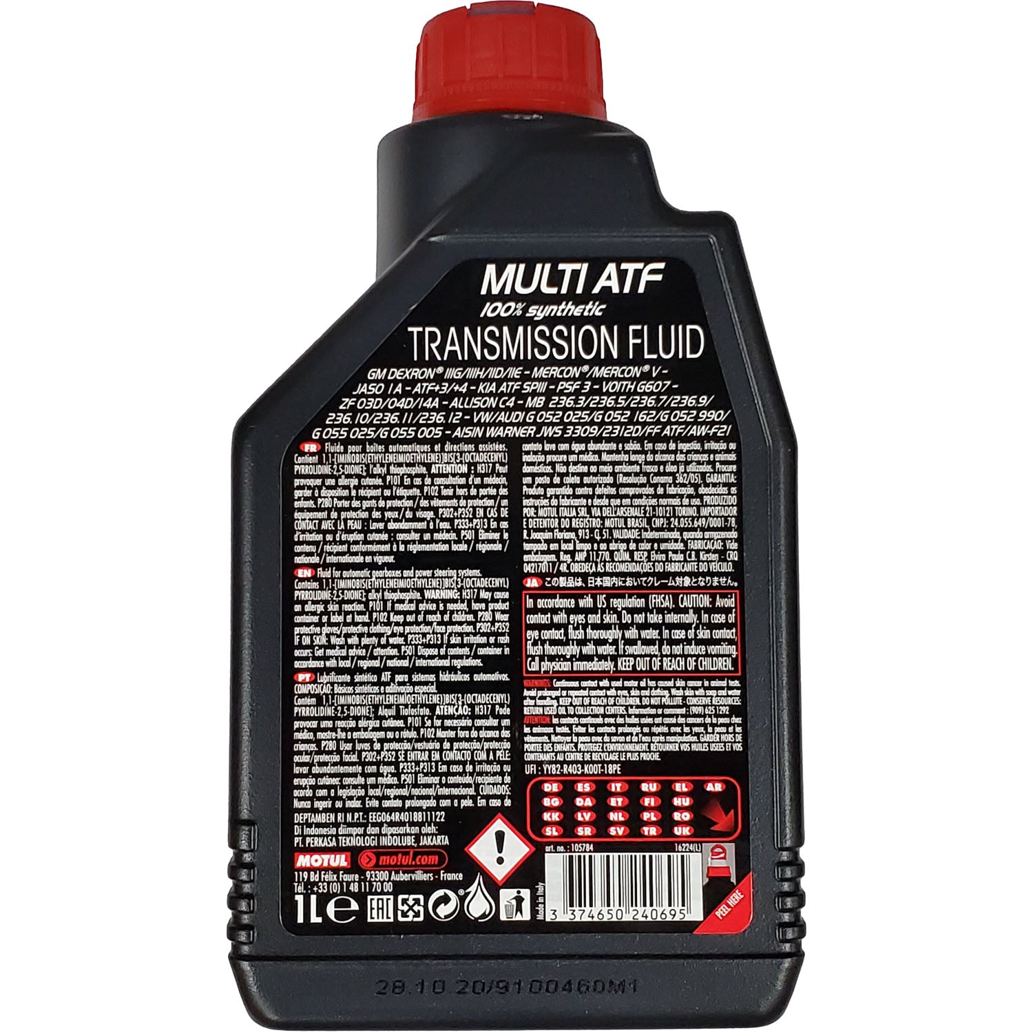 Motul Multi ATF Synthetic Automatic Transmission Fluid - 1 Liter